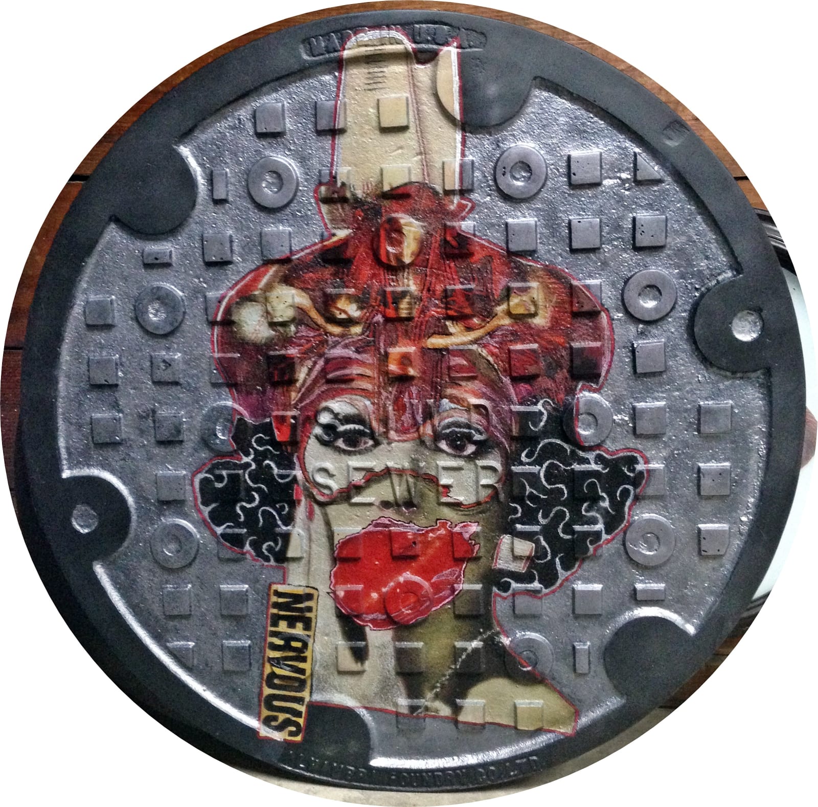 Carlos Ulloa, Nervous on a Hung Manhole, 2014