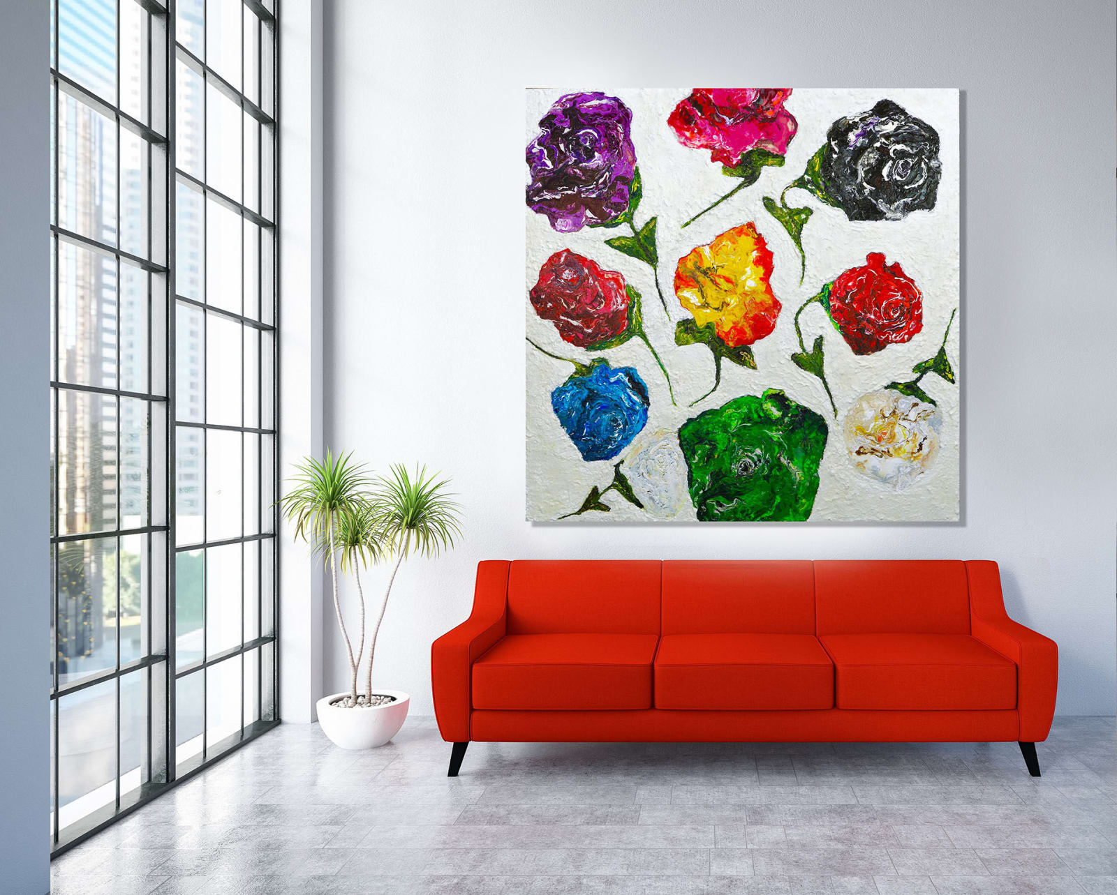 Haleh Mashian, Multicolor Rose, 2018