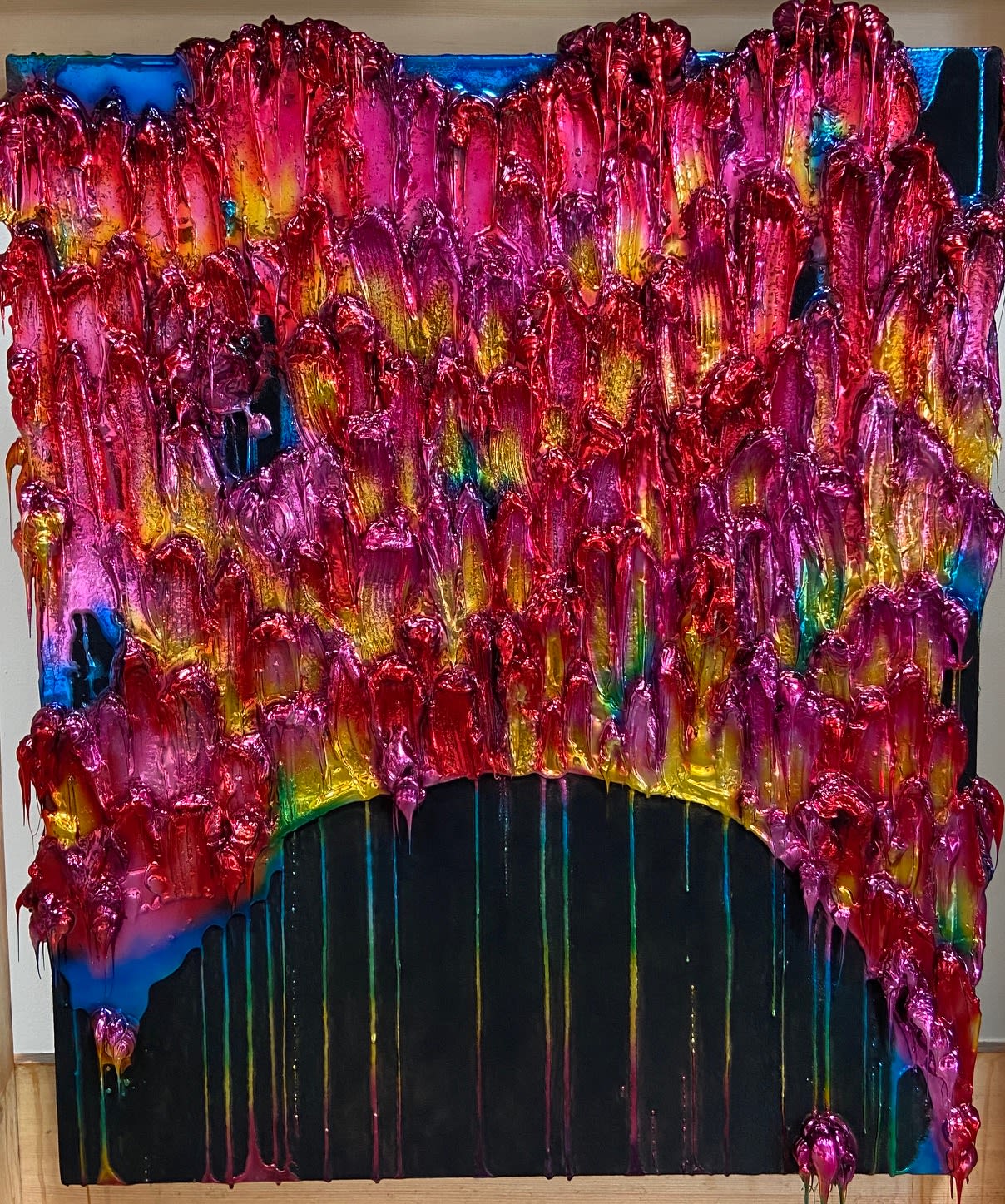 John Monn, Atheris Painting (Bubblegum), 2020