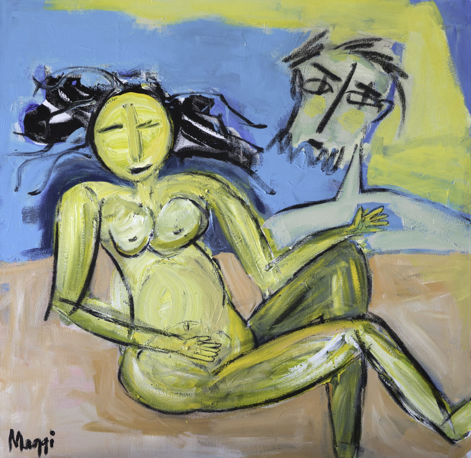 Maggi Hodge, yellow peace, 2019