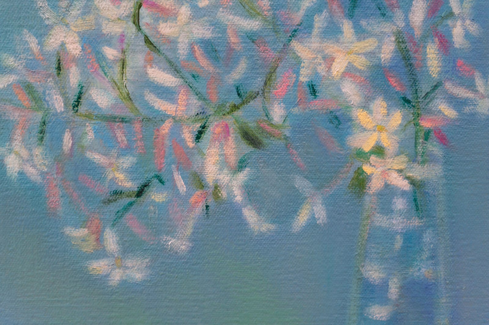 Paige Turner-Uribe, Jasmine in an Etched Glass Vase, 2022