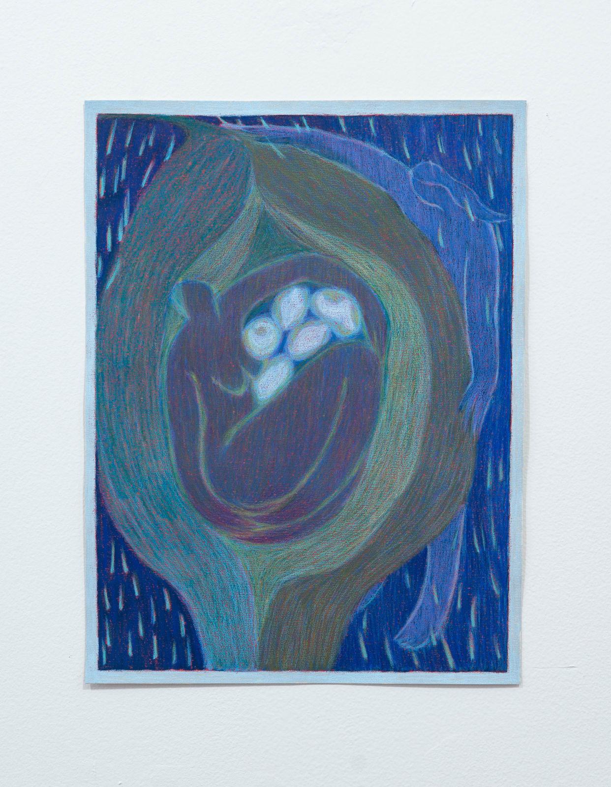 Lydia Baker, Bird nest inside a flower, 2024