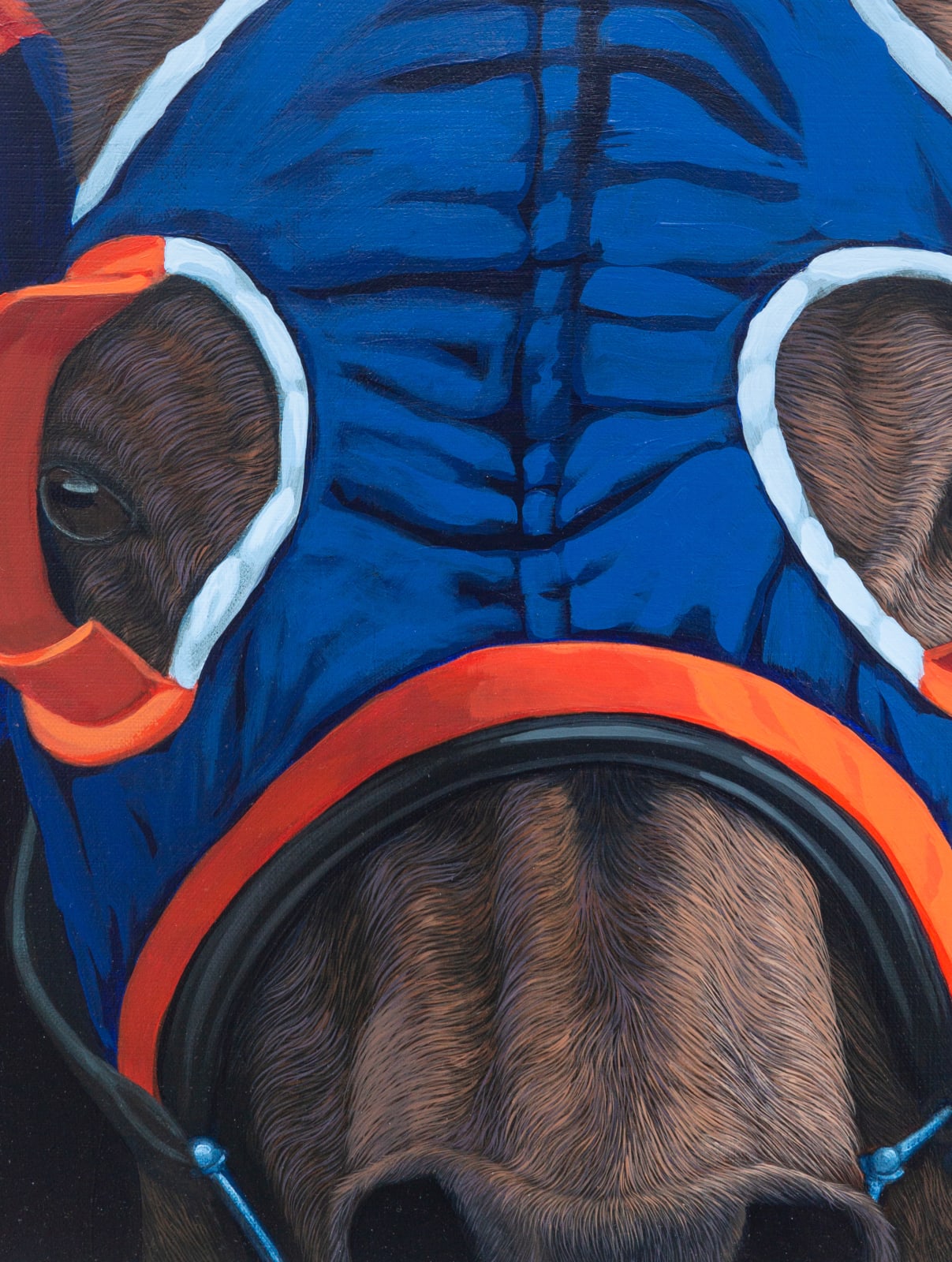 Sarah Miska, Orange and Blue Silks, 2023