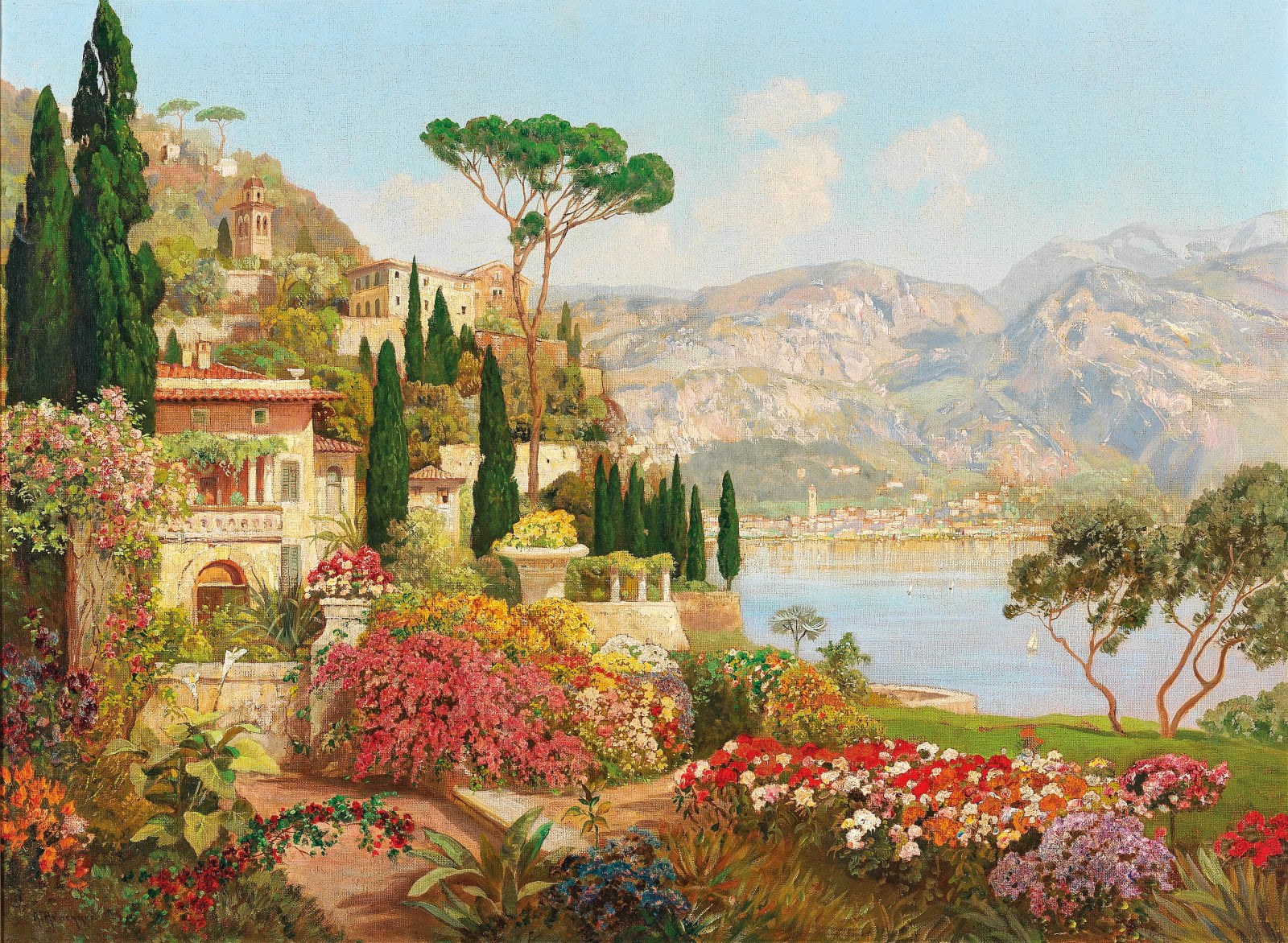 Alois Arnegger, Scene on Lake Garda