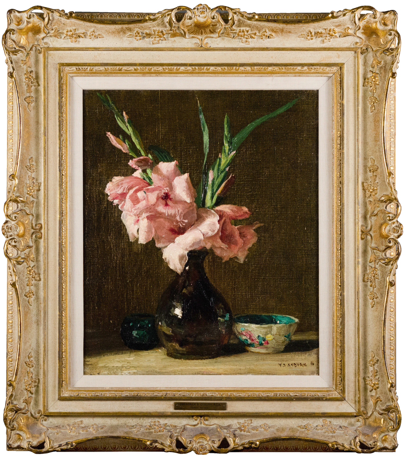 F.S. Coburn, Gladioli in a Vase, 1916