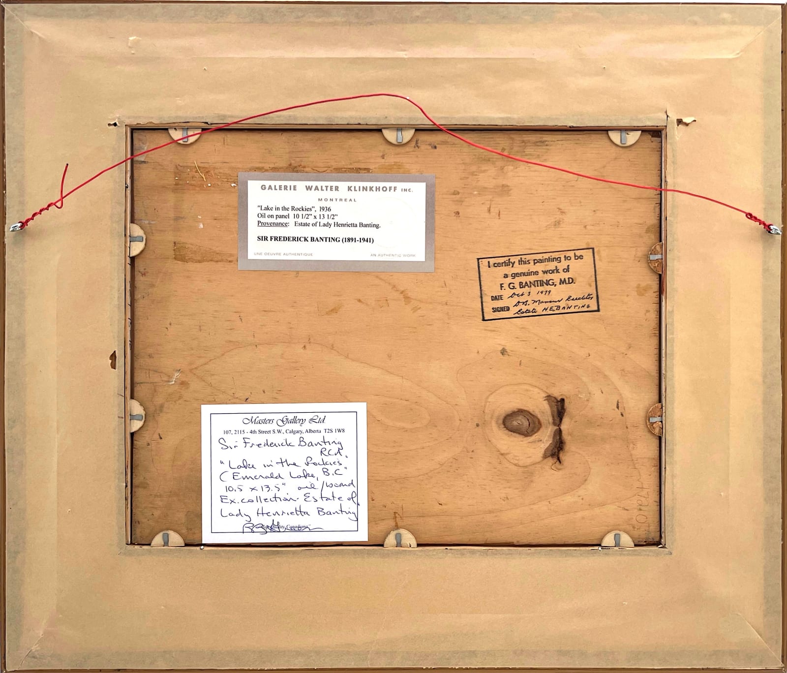Frederick Grant Banting, Lake in the Rockies, 1936