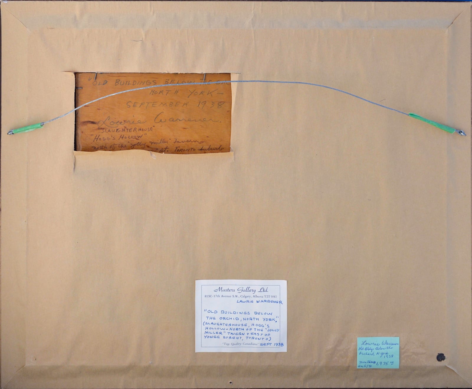 Lowrie Warrener, Old Buildings Below the Orchard, North York, 1938