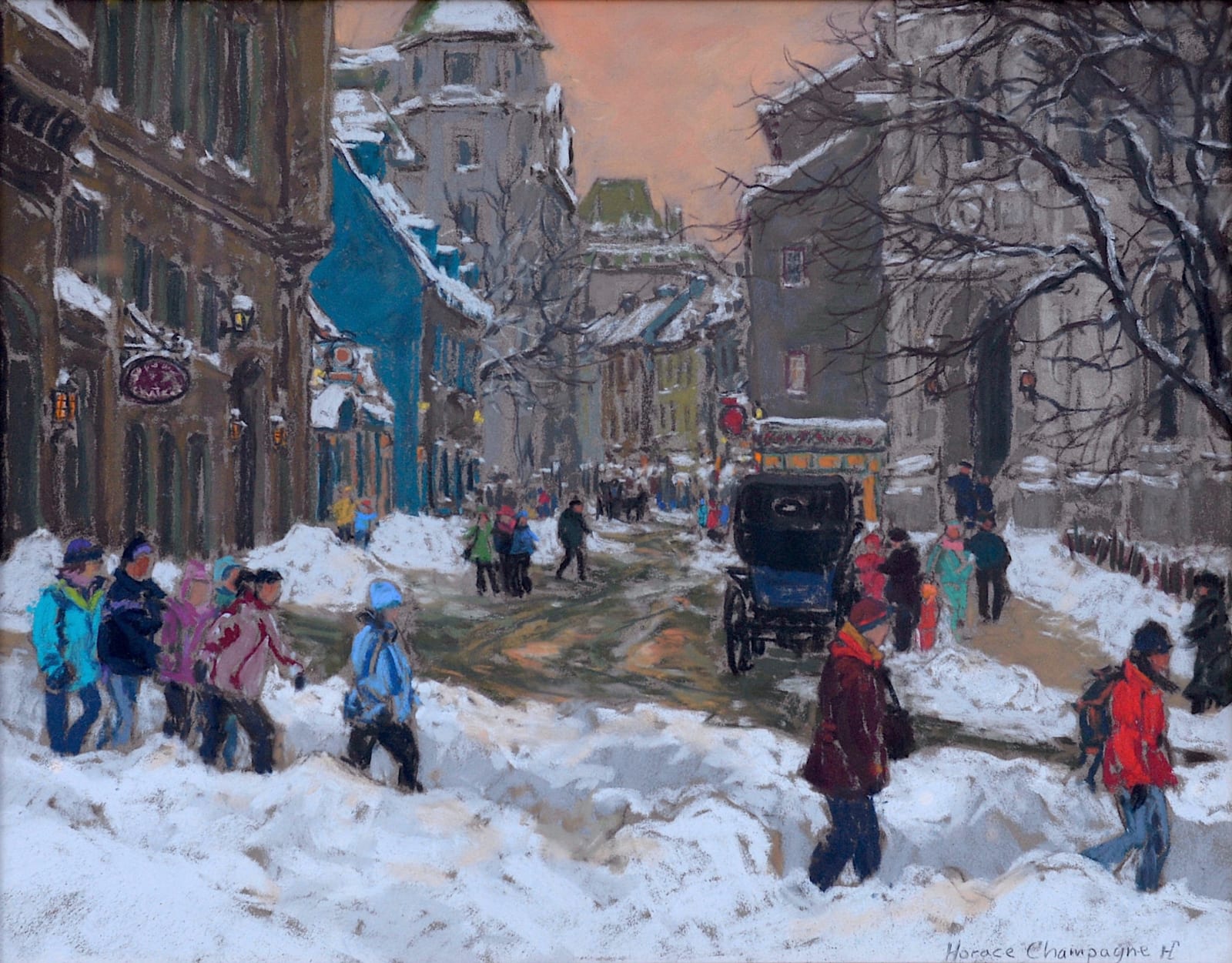 Horace Champagne, Winter Break for Young Ones (Rue St. Louis, Old Quebec), 2004