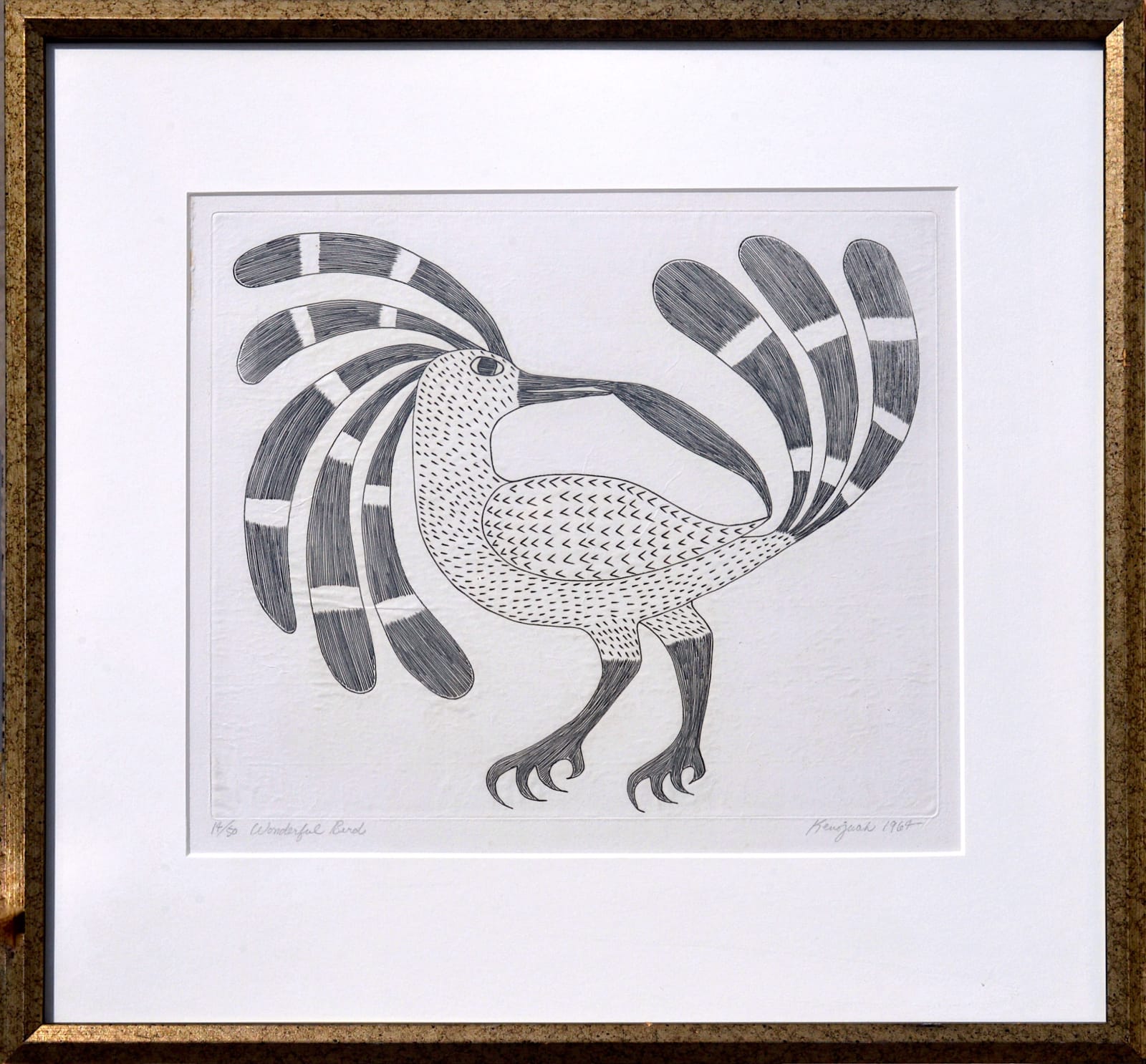 Kenojuak Ashevak, Wonderful Bird, 1964