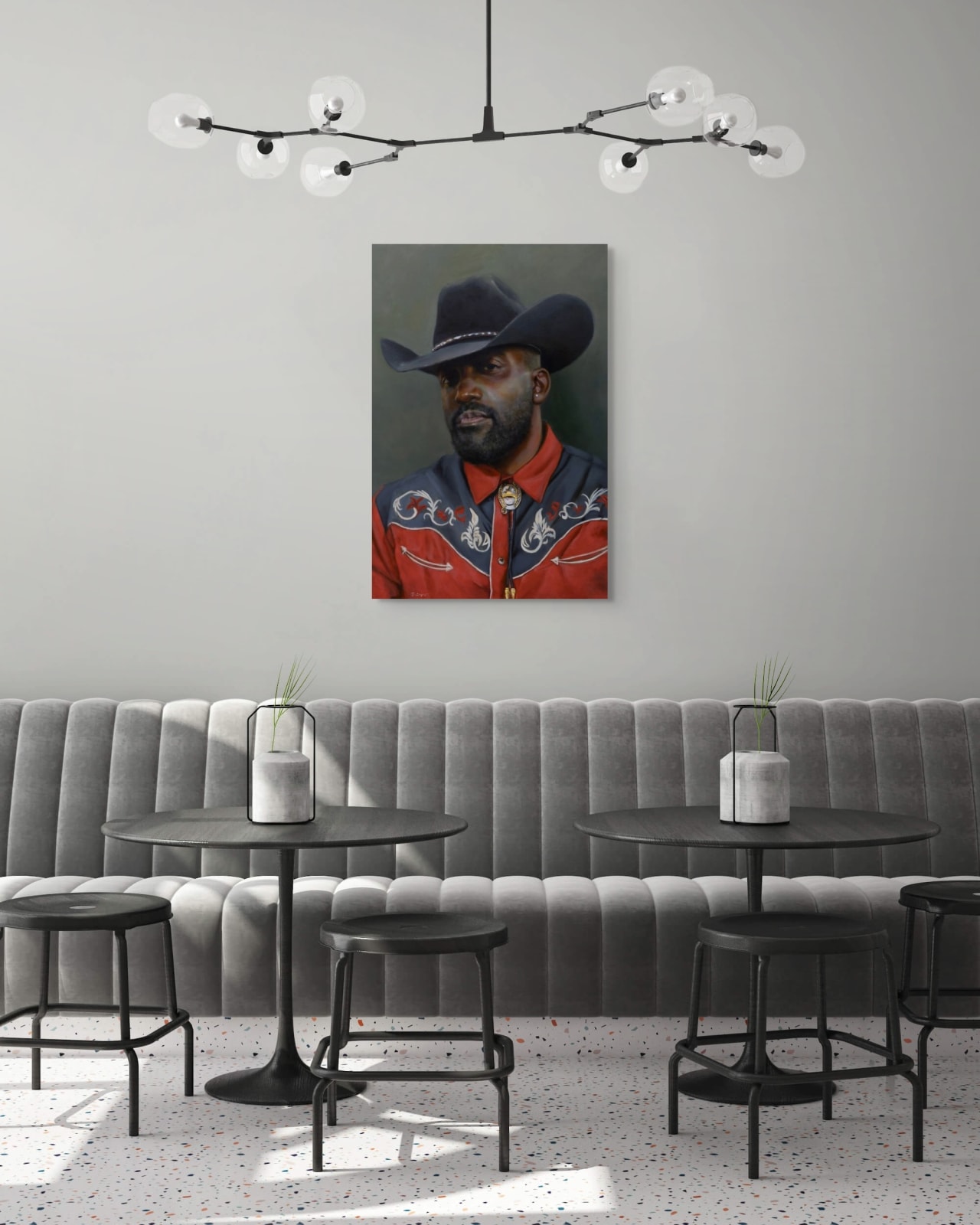 Michael Corner, Man in Red Shirt, 2025