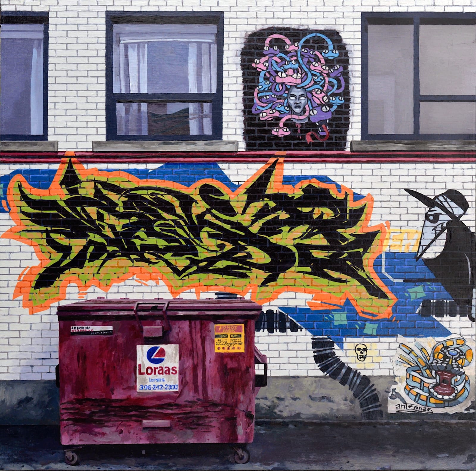 Allan Thomas, Red Dumpster, 2024