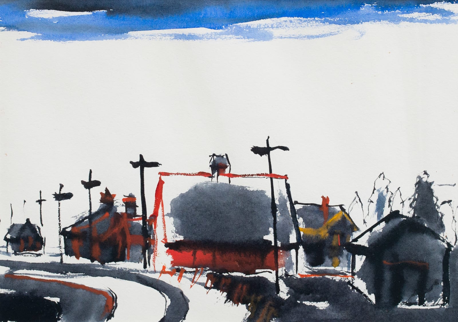 David Milne, Elevators, Uxbridge, Ontario, 1944