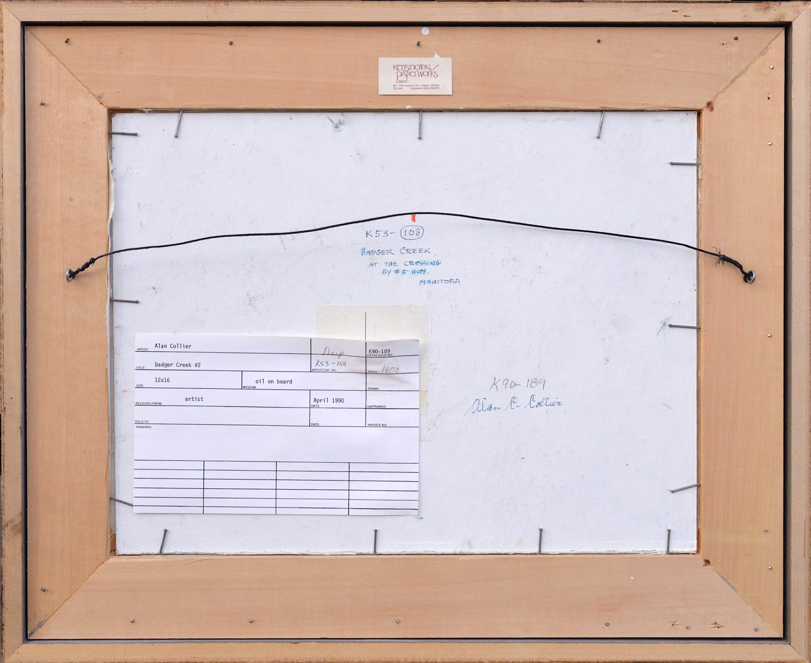 Alan Collier, Badger Creek #2, 1990