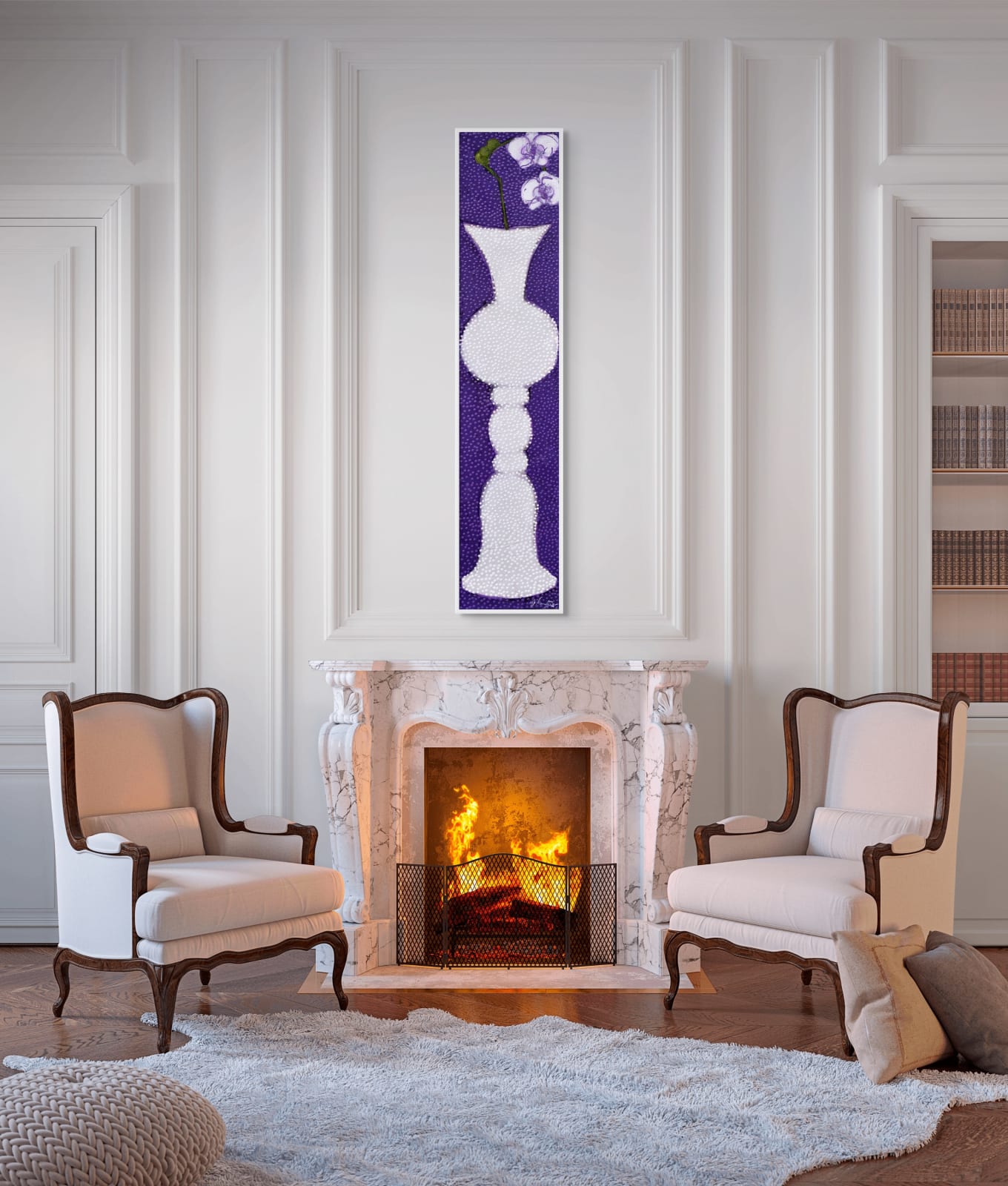 Danielle Lanteigne, Orchideé au Vase Blanc, 2025