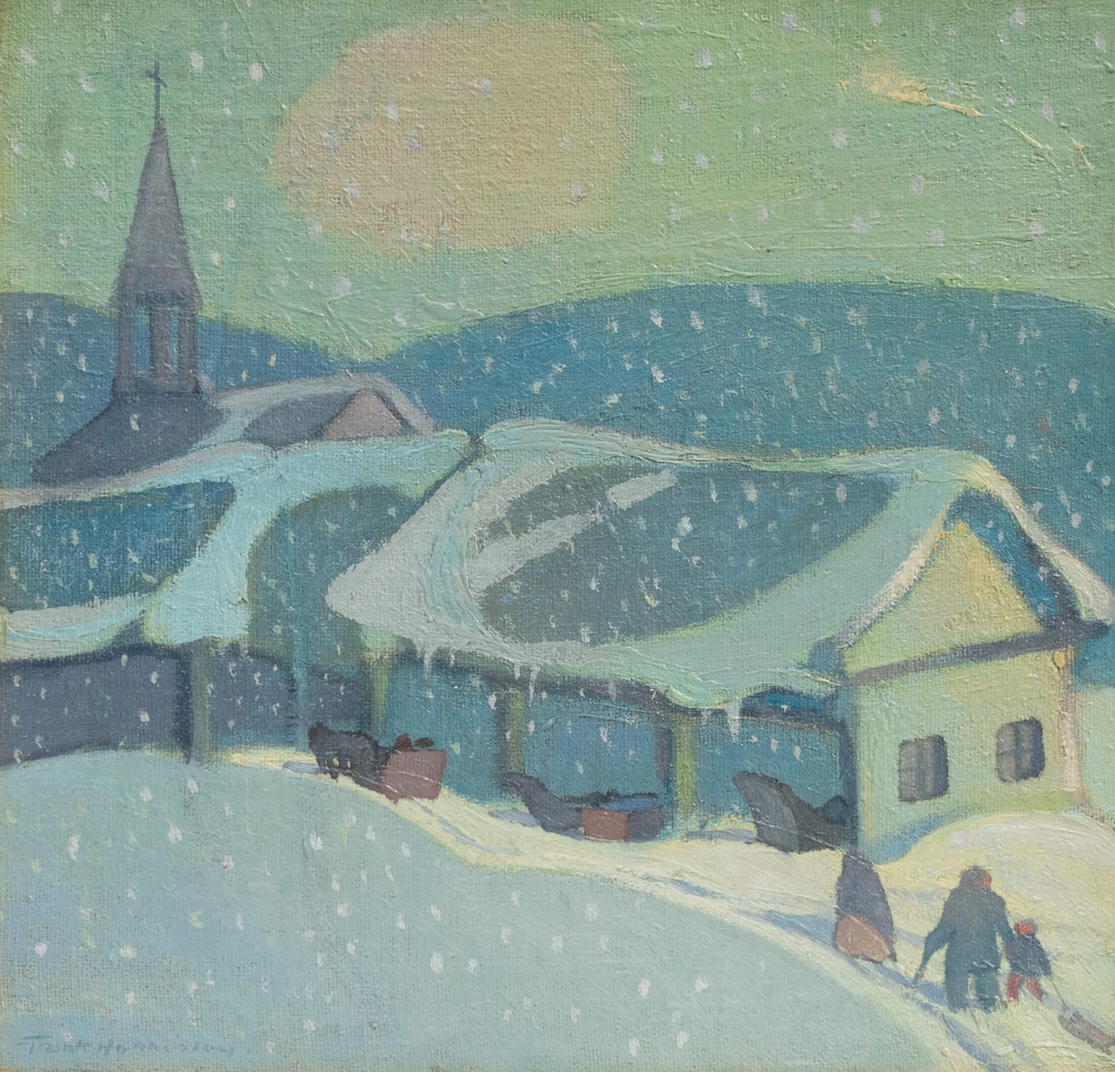 Frank Hennessey, Village in the Snow