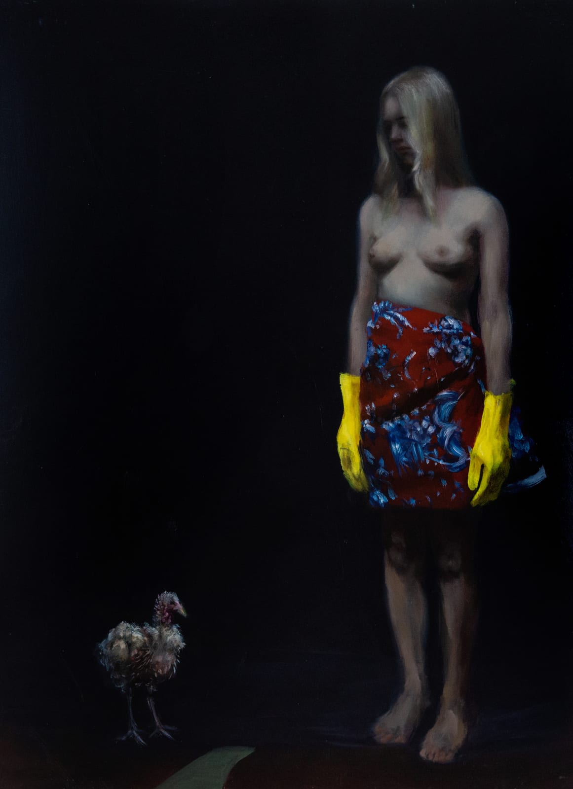 Michael Corner, Woman with Yellow Rubber Gloves No. 2, 2024