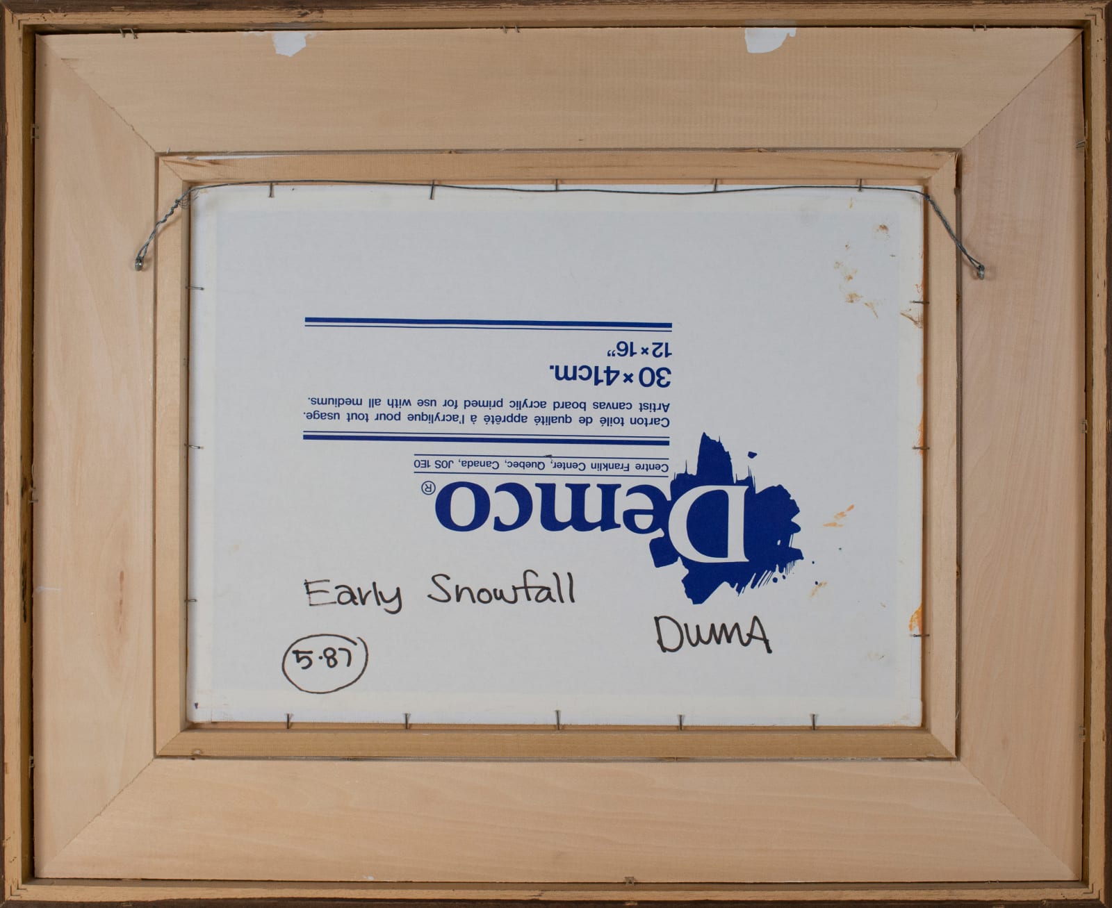 Bill Duma, Early Snow Fall