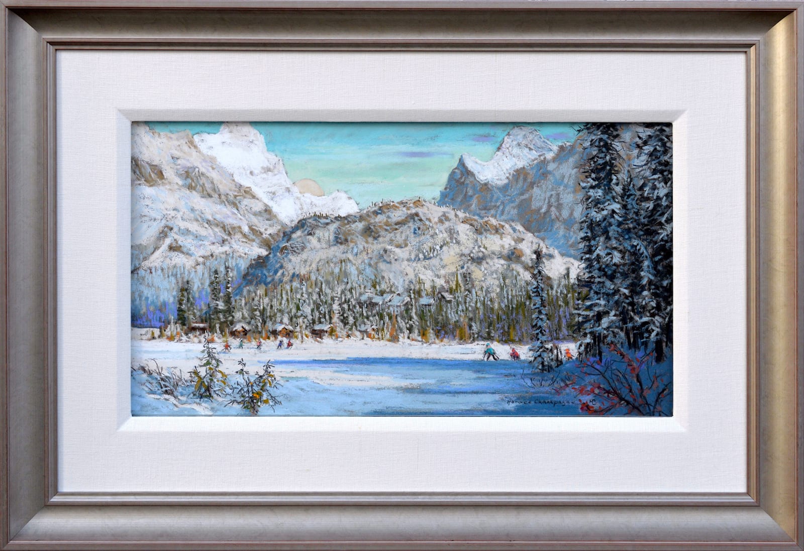 Horace Champagne, Moon Rise in March, Late P.M., Lake O'Hara, 2014