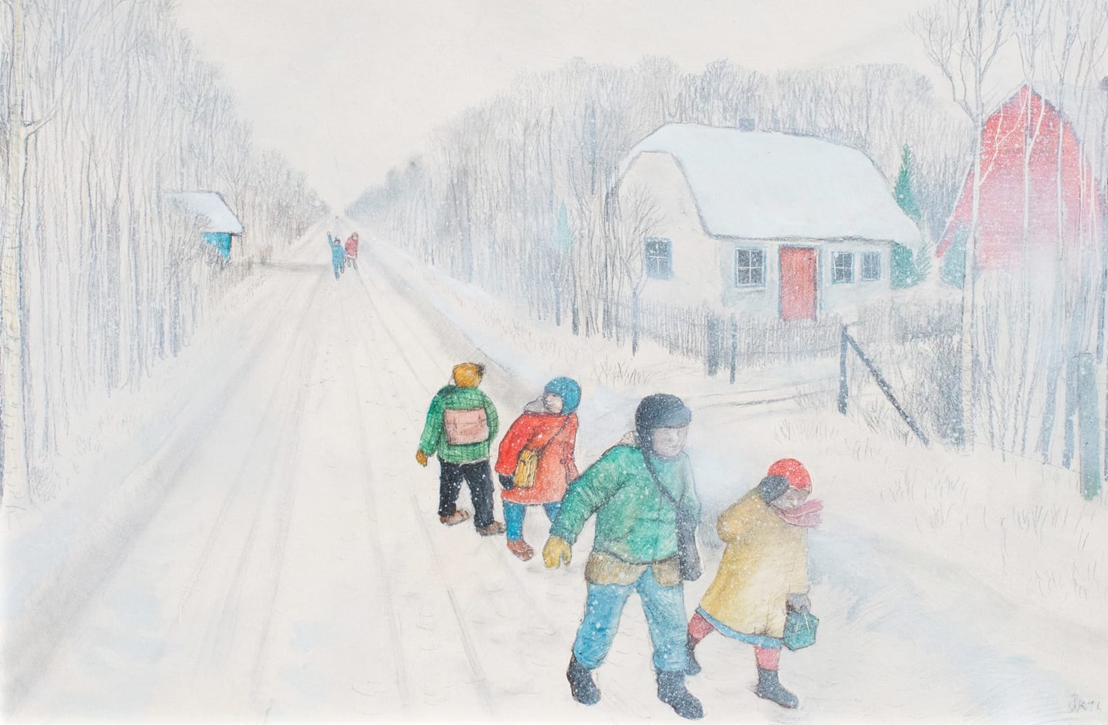 William Kurelek, Home from School, 1976
