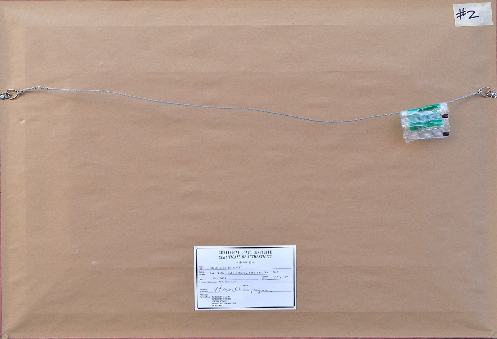 Horace Champagne, Moon Rise in March, Late P.M., Lake O'Hara, 2014