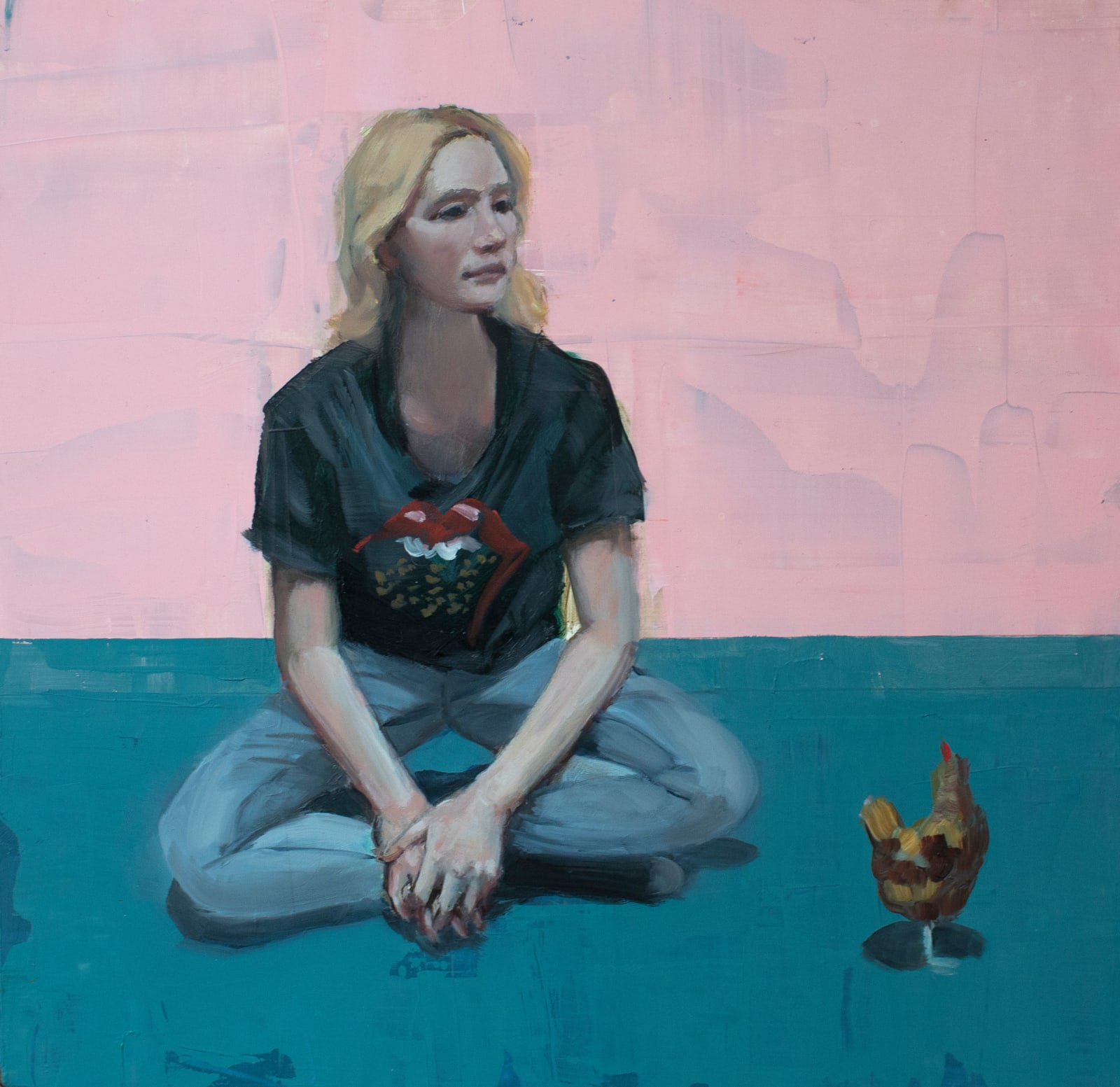 Michael Corner, Sitting Woman with Bird