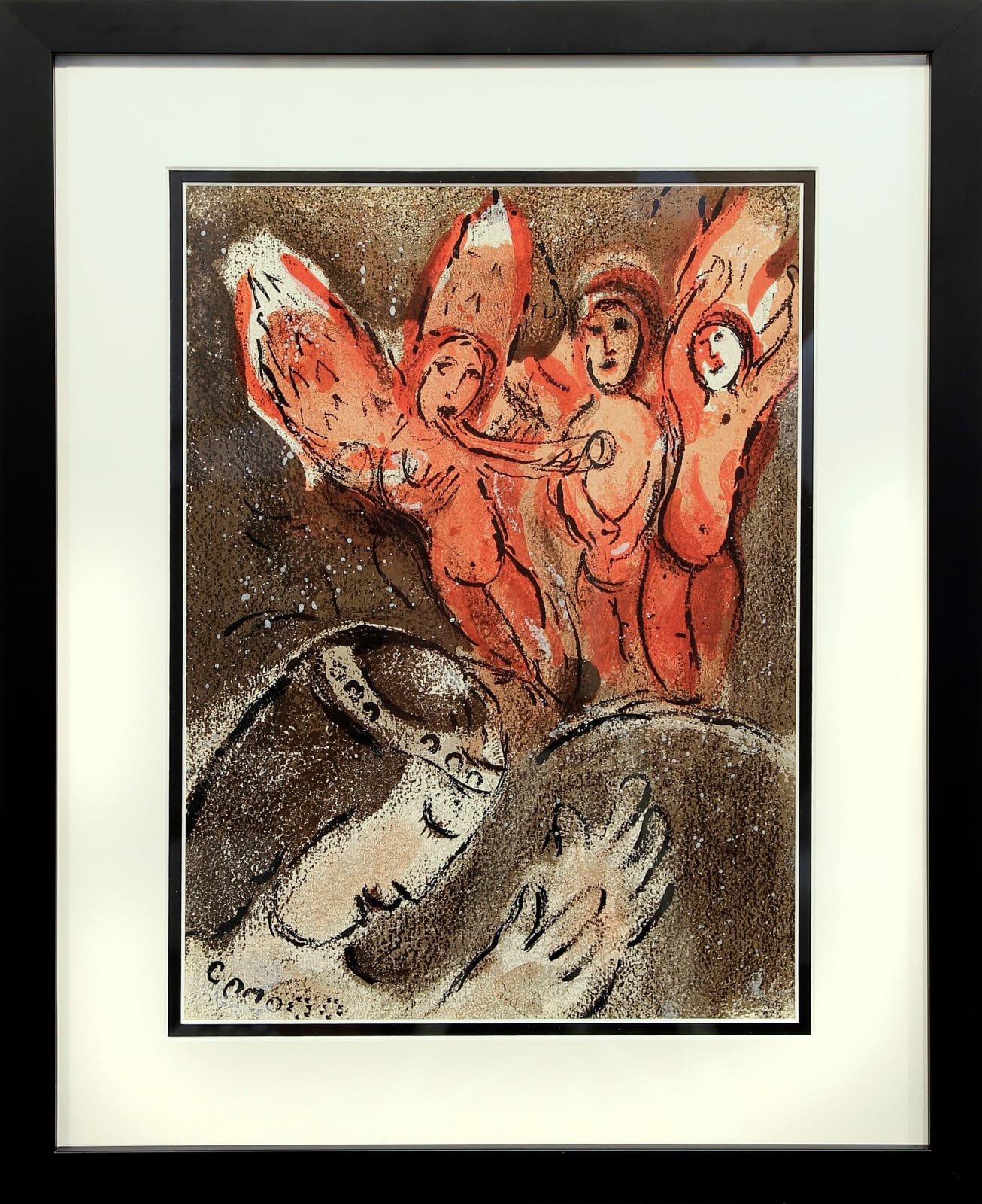 Marc Chagall, Sarah et les Anges, 1960