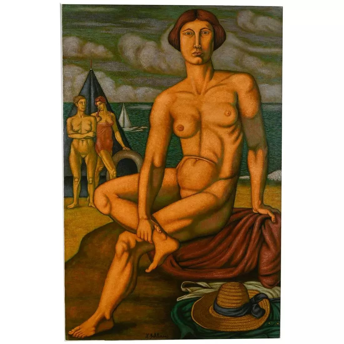 Norbert Schlaus, Untitled (Figures on the Beach)