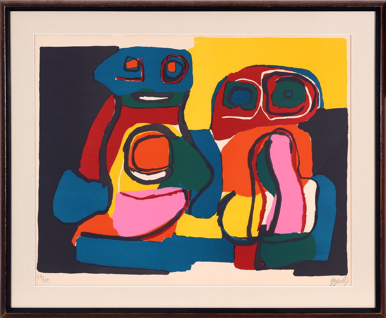 Karel Appel, Untitled (2 figures), 1969