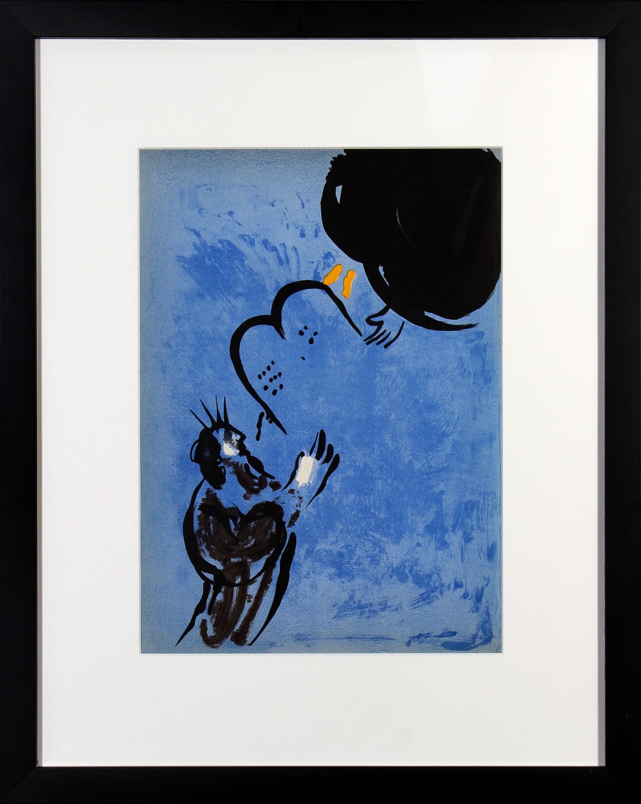 Marc Chagall, Moise recoit les Tables de la Loi (Moses receives the Tablets of the Law, 1956