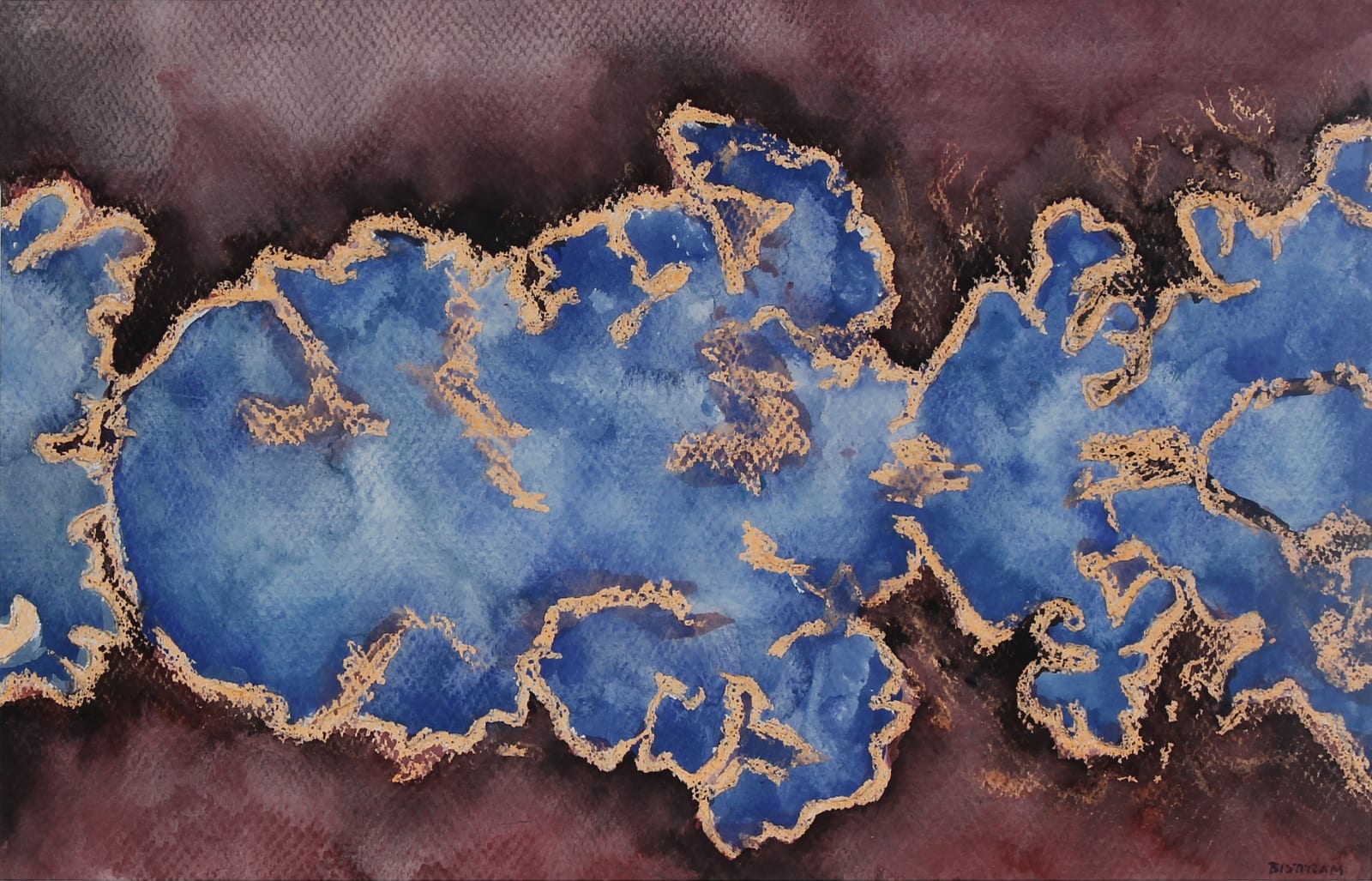 Emil Bisttram, Untitled (Blue Abstract), n.d.