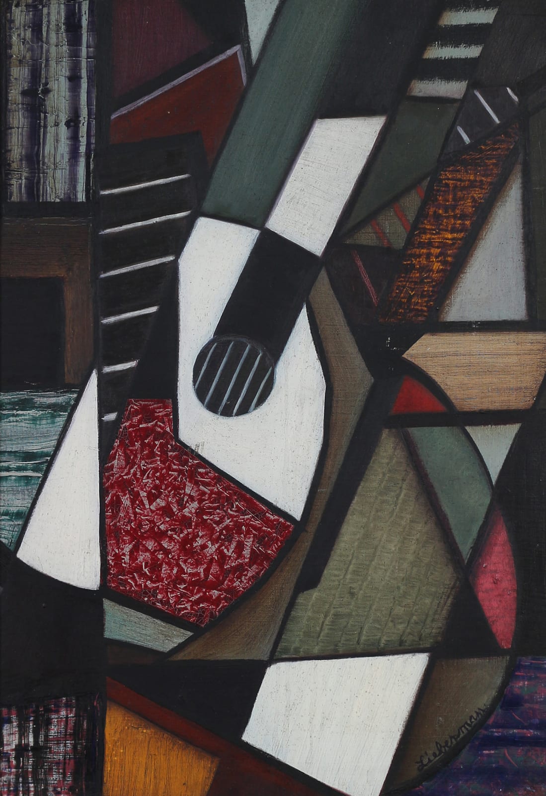 Lieberman, Untitled (White Guitar), ca. 1940's