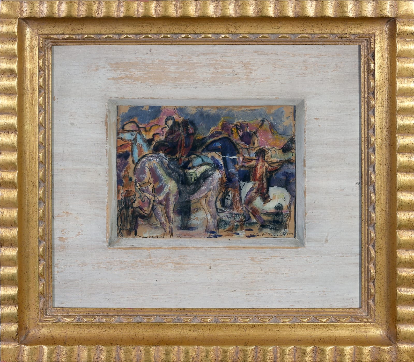 Paul Burlin, New Mexico Horses and Riders, 1912