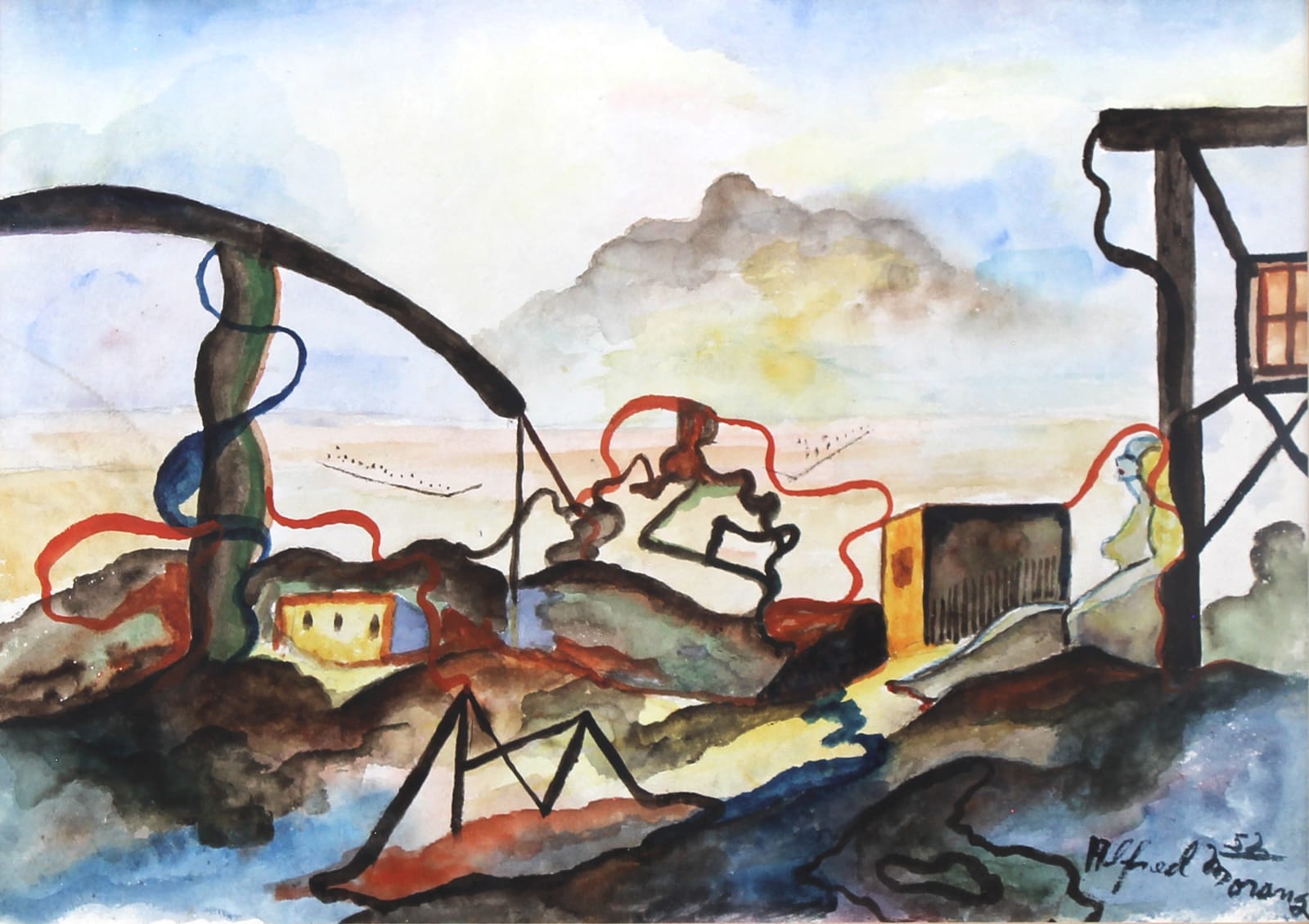 Alfred Morang, Untitled (Abstract Landscape), 1952
