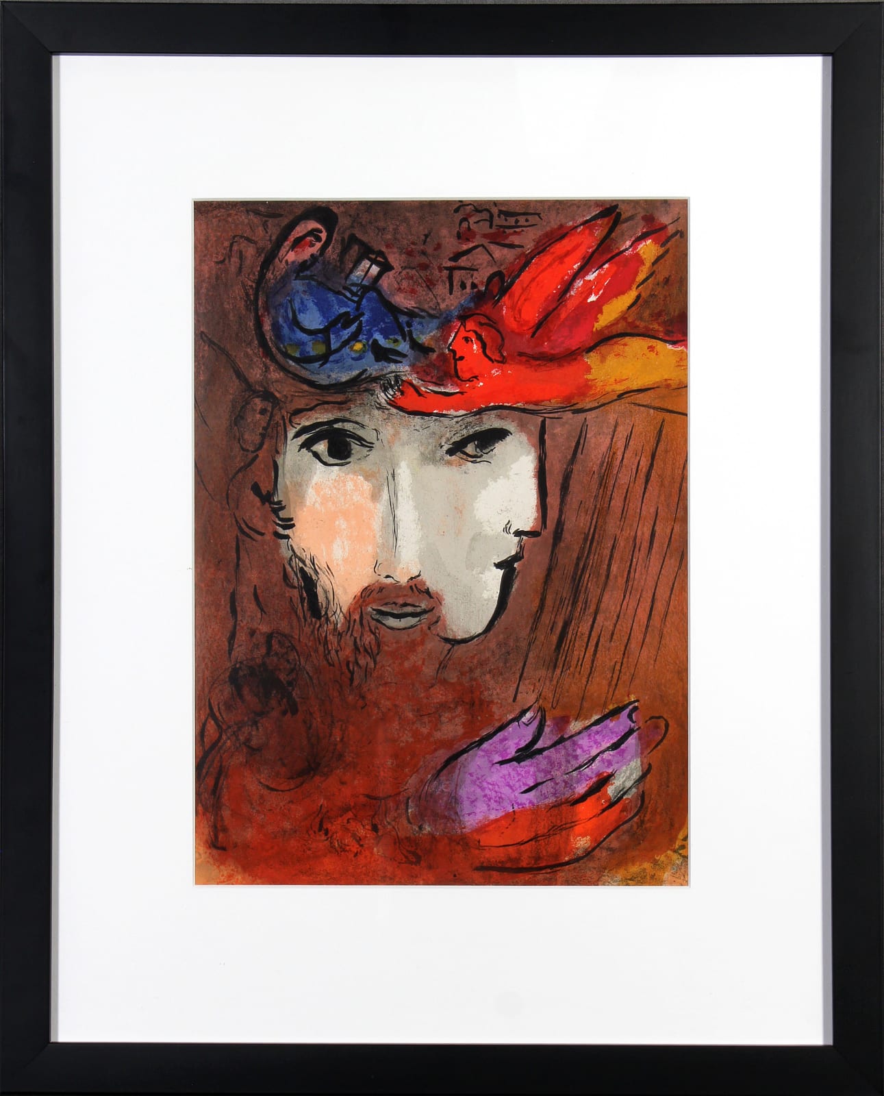 Marc Chagall, David et Bathsabee (David and Bathsheba), 1956