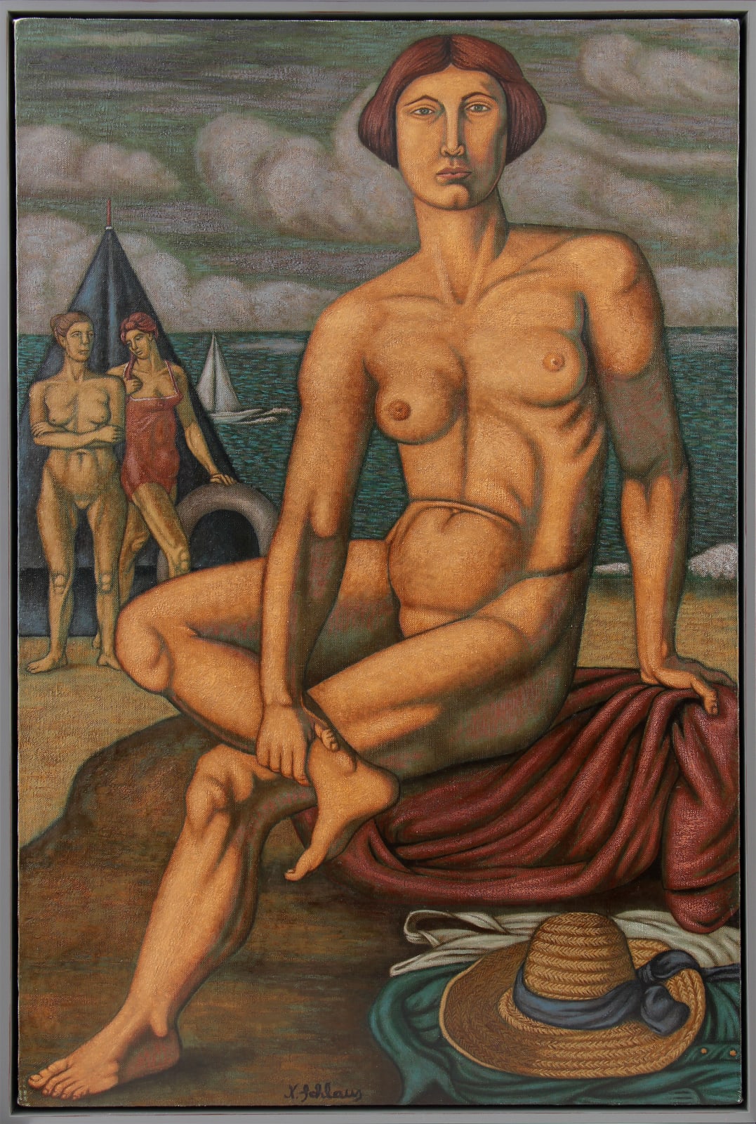 Norbert Schlaus, Untitled (Figures on the Beach)