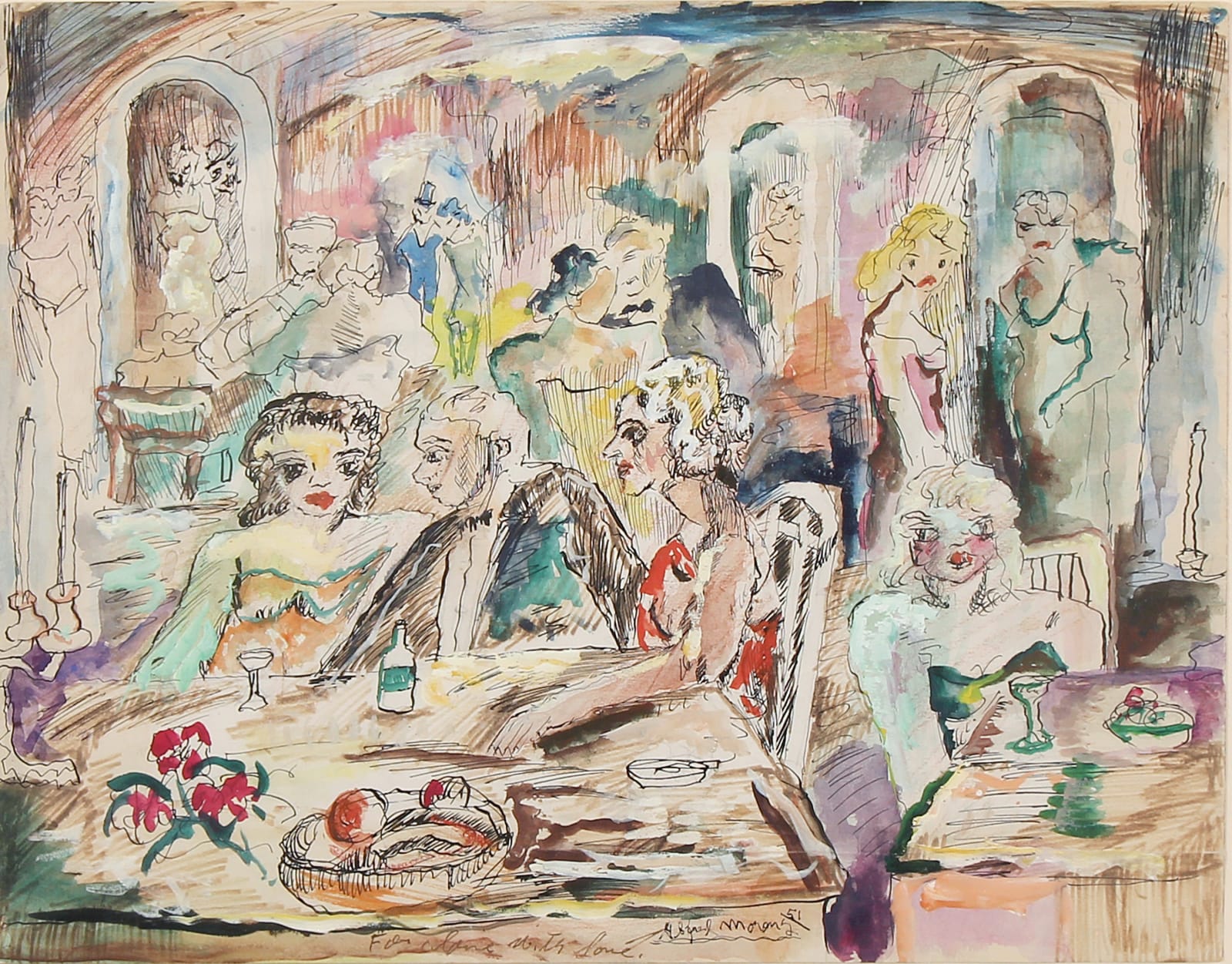 Alfred Morang, Untitled (Nightclub Party, n.d.