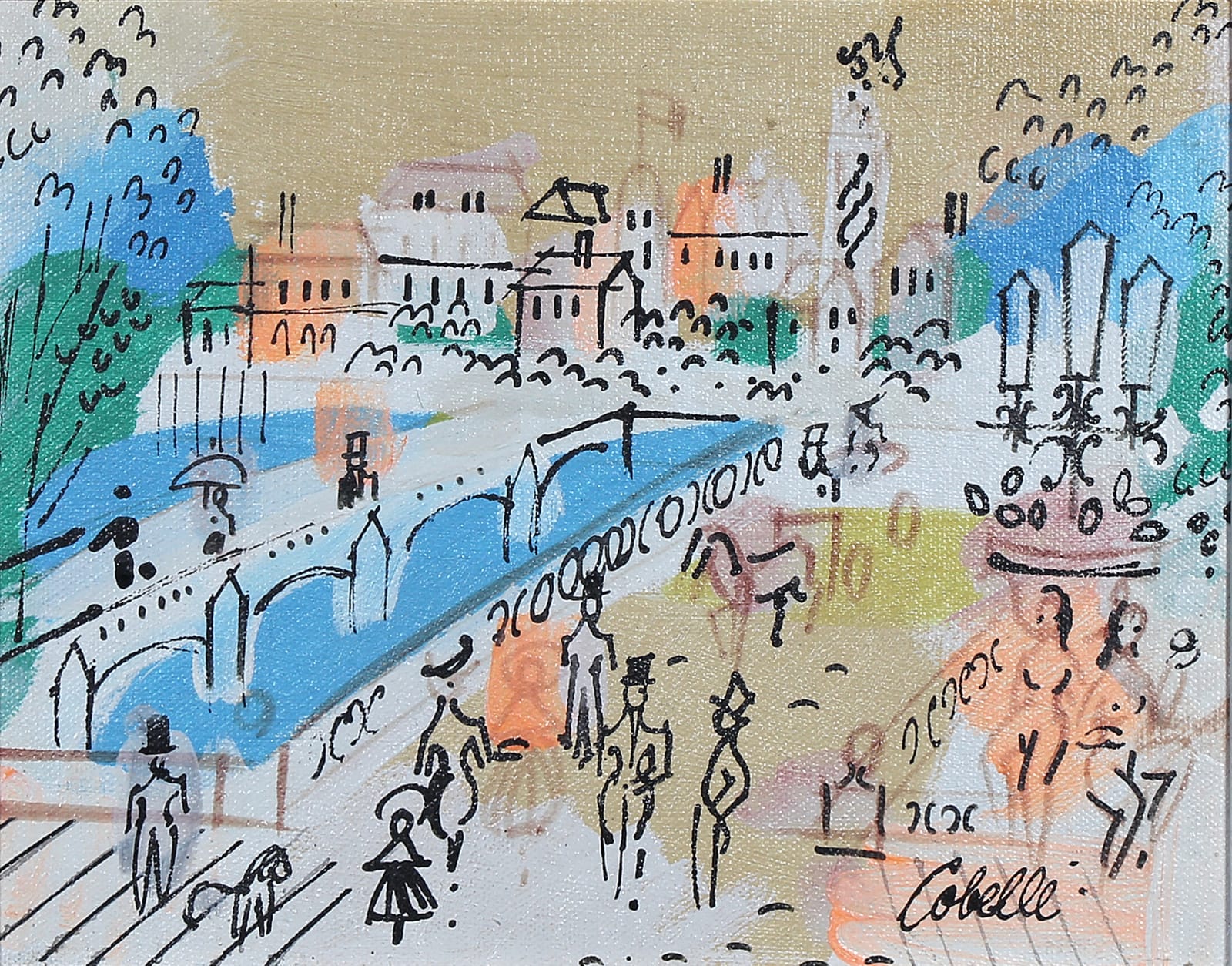 Charles Cobelle, Untitled (City Scene), n.d.