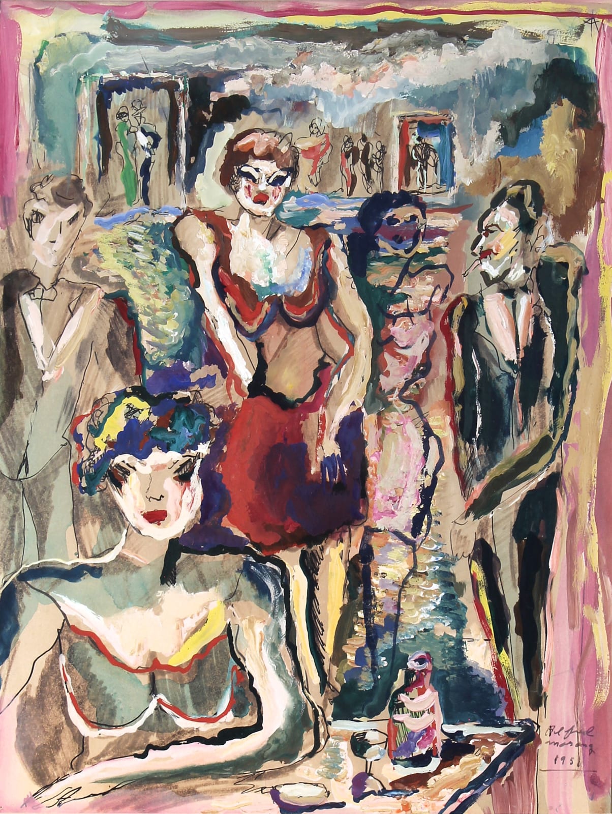 Alfred Morang, Untitled (Woman at Bar), 1951