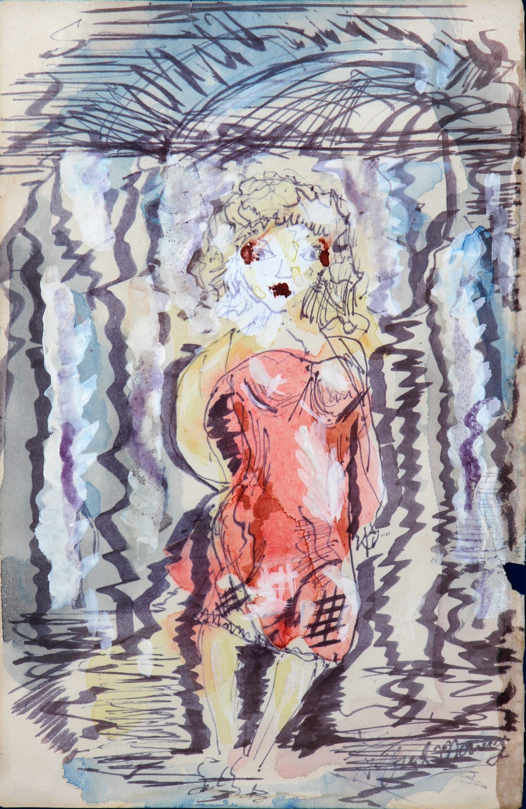 Alfred Morang, Untitled (Woman in Red Dress), n.d.