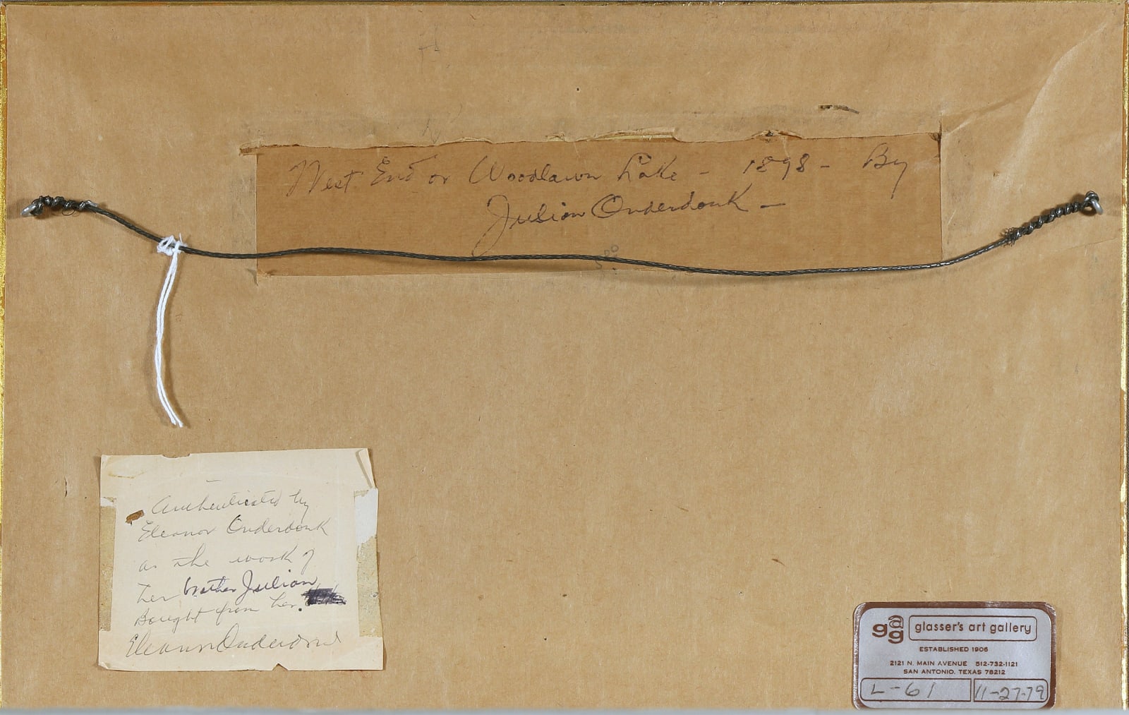 Julian Onderdonk, West End Woodlawn Lake, 1898