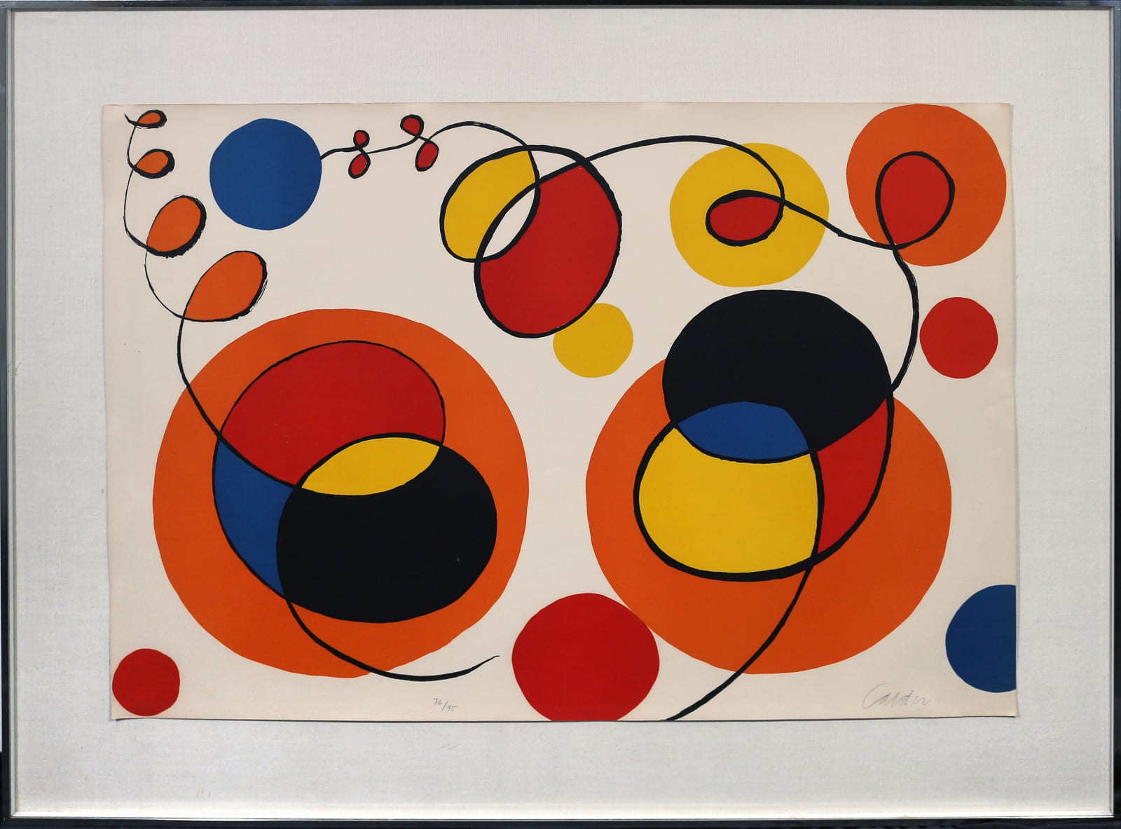 Alexander Calder、Pebbles、希少画集画、新品額装付 Alexander Calder, Loops and Spheres, 1970 | Matthews Gallery