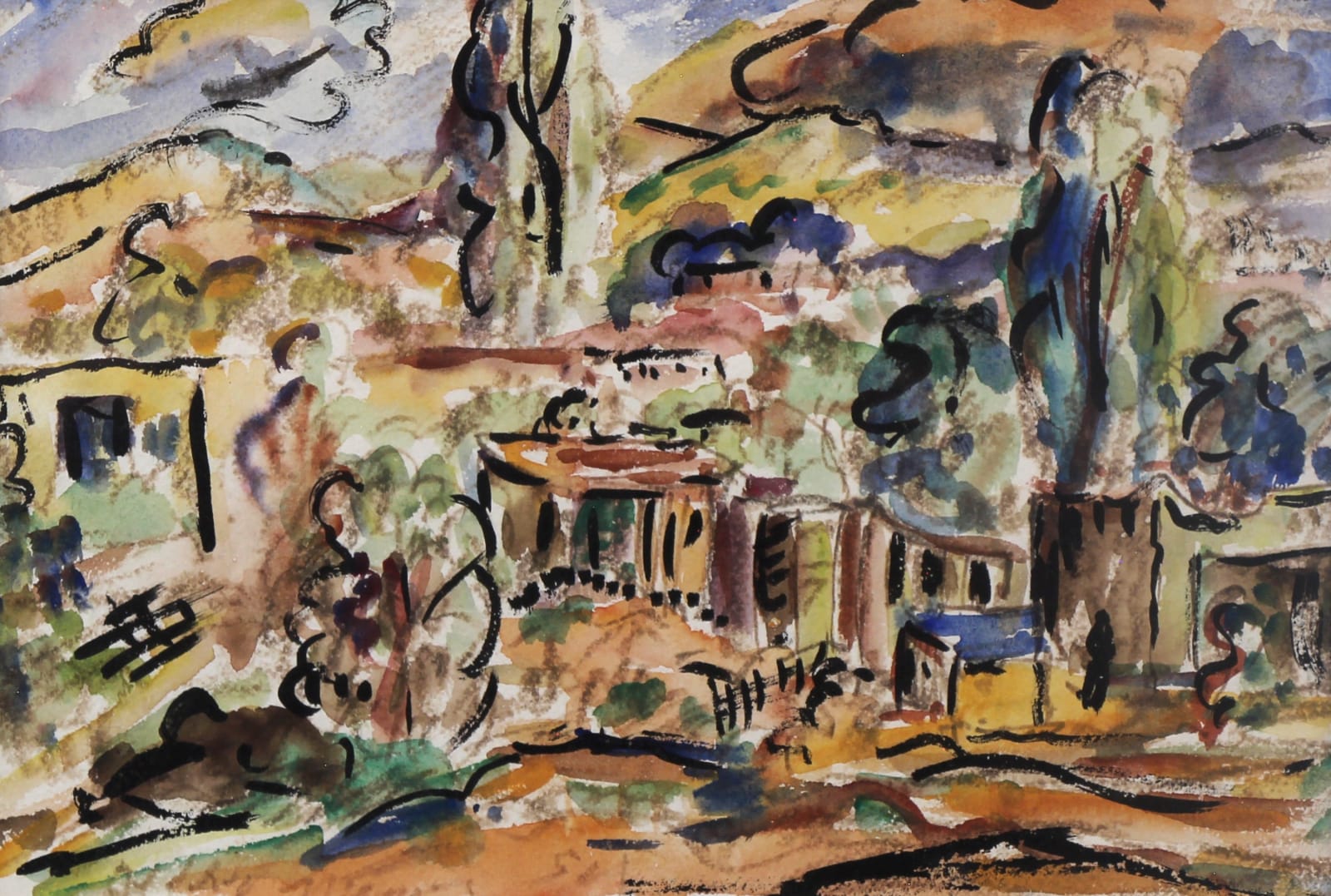 Alfred Morang, Hills of Santa Fe, 1952