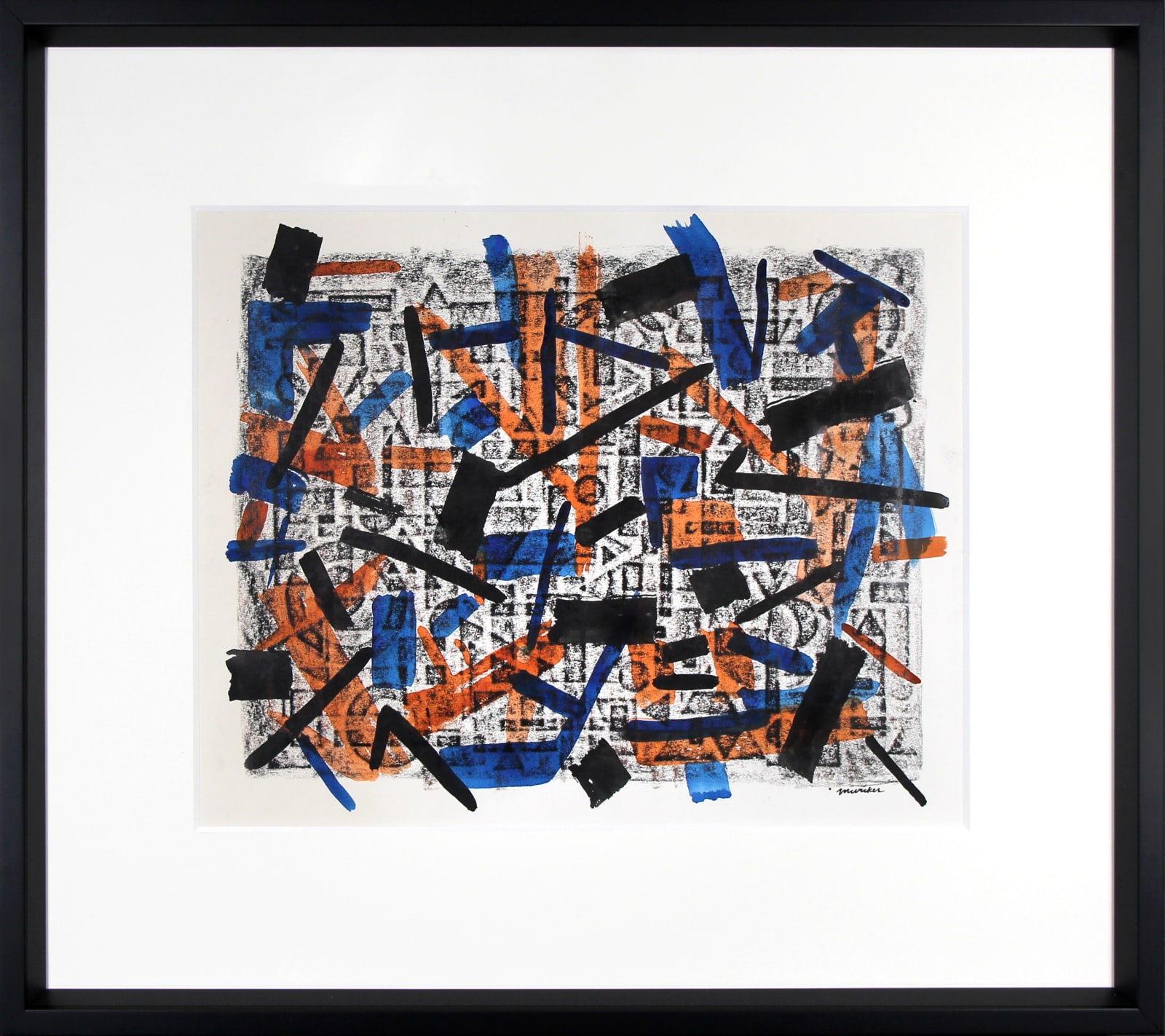 J. Jay McVicker, Untitled (Blue, Orange, Black Stripes), n.d.