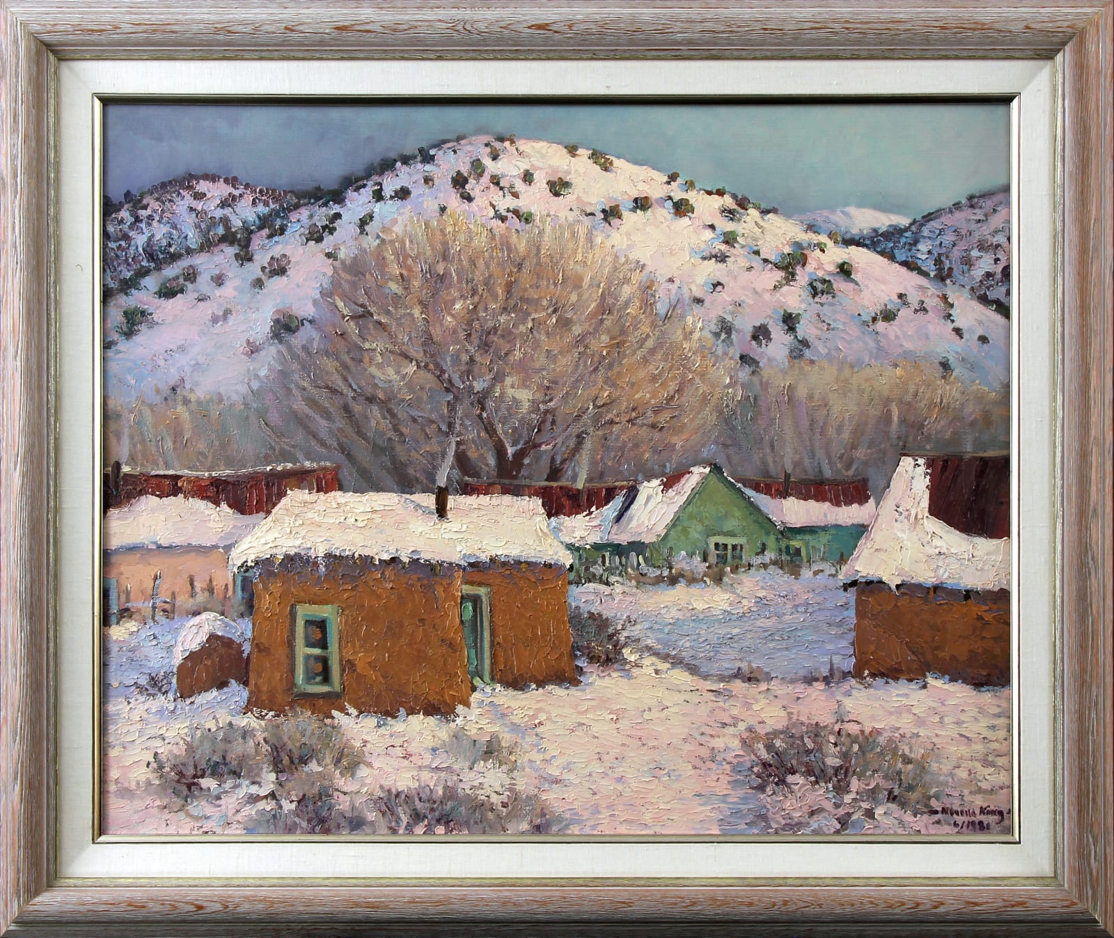Novella King, Twilight on Pueblo Village, 1980