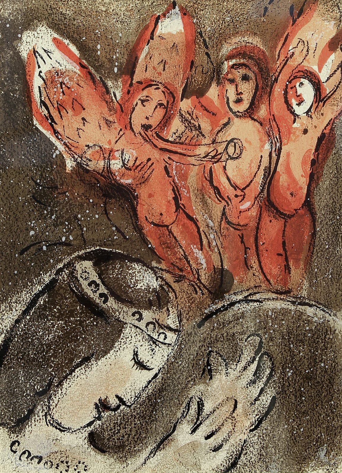 Marc Chagall, Sarah and the Angels, 1960 | Matthews Gallery
