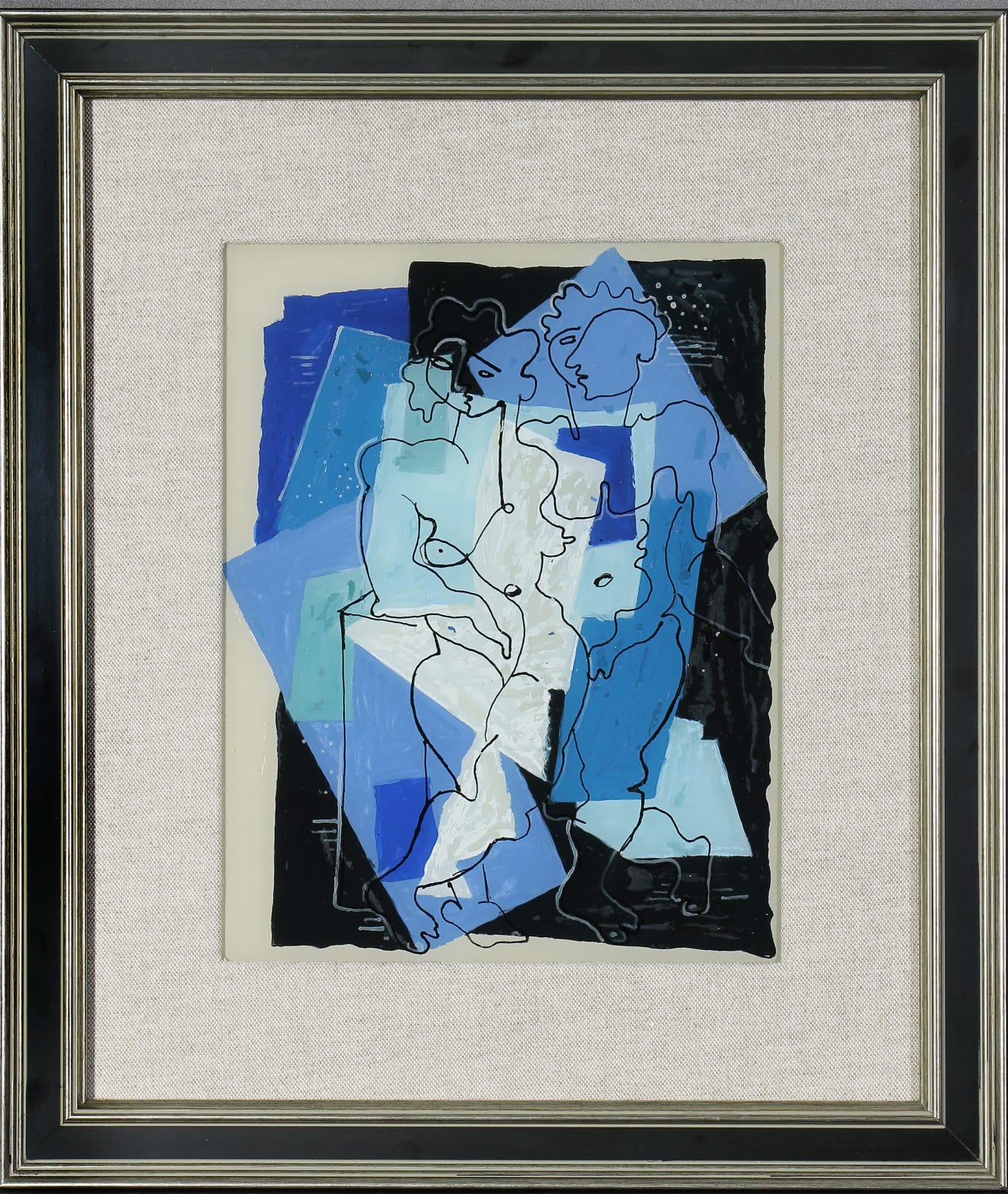 Edmund Kinzinger, Untitled (Blue Figures), n.d.