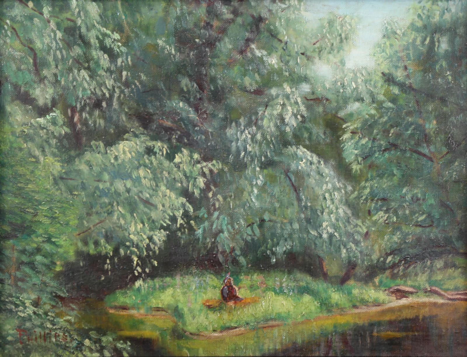 Bert Greer Phillips, Untitled (Figure by River), n.d.