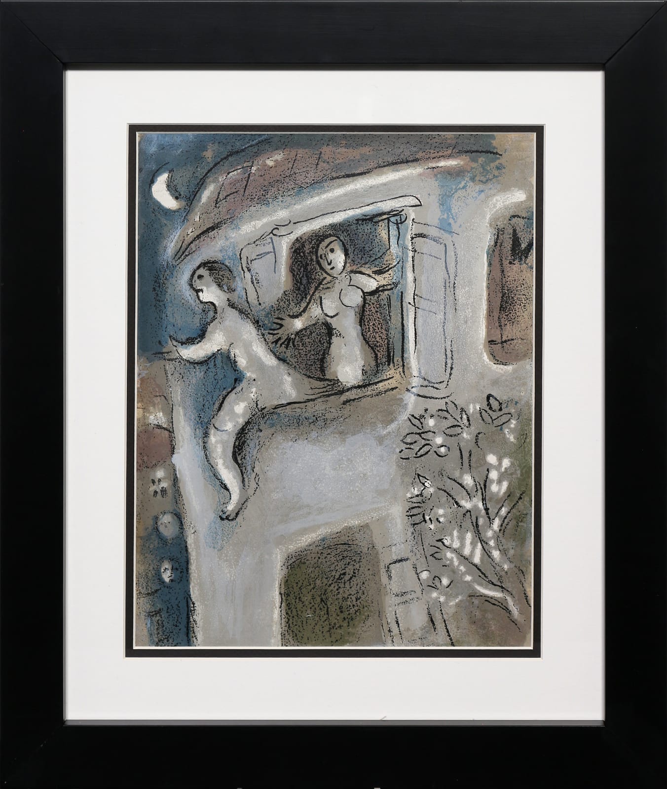 Marc Chagall, David Sauve par Mical (David Saved by Michal), 1960
