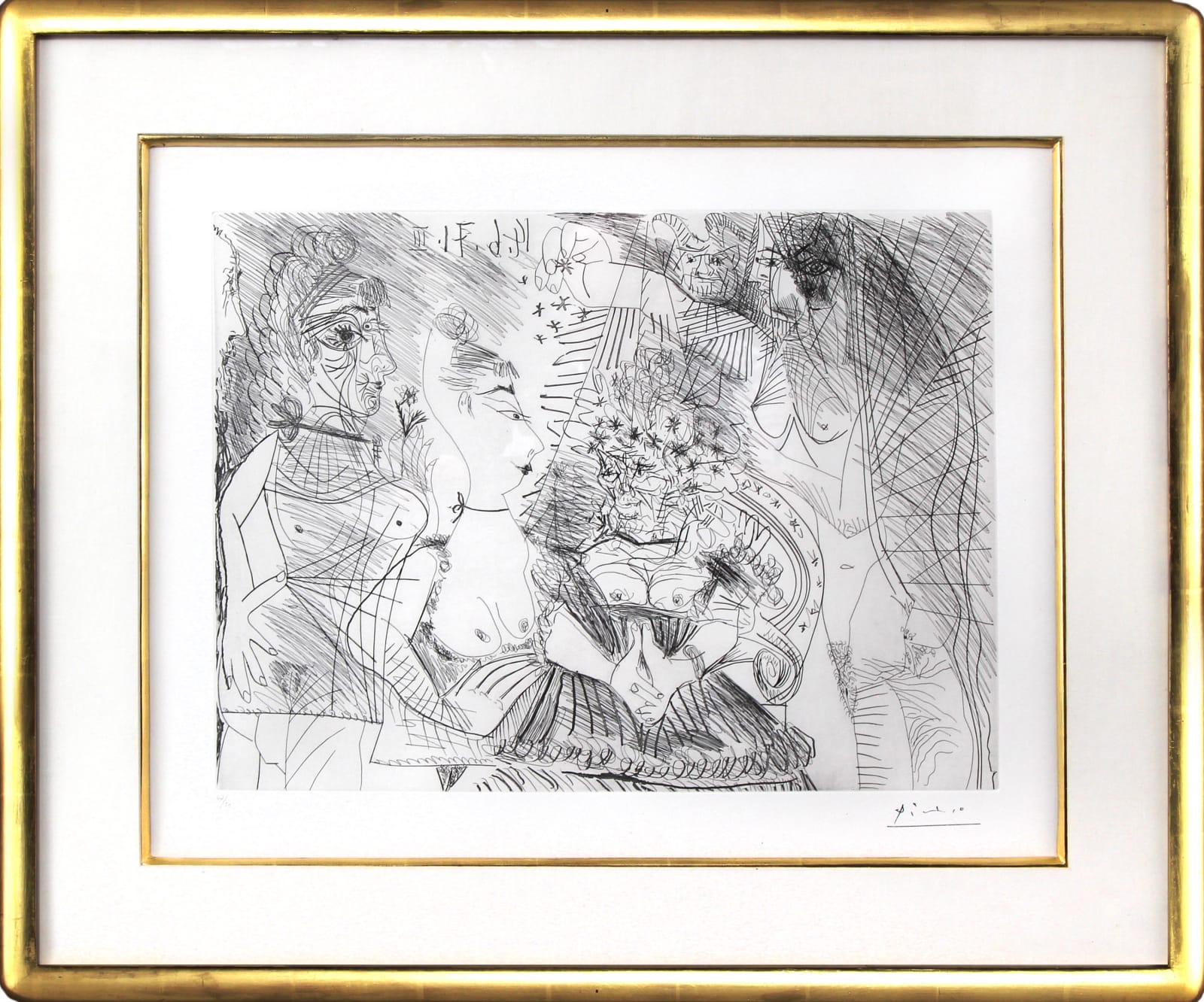 Pablo Picasso, The Mistress's Party. Confetti and Imp. A Slice of Degas Profile (from the 156 Series June 14, 1971), 1971