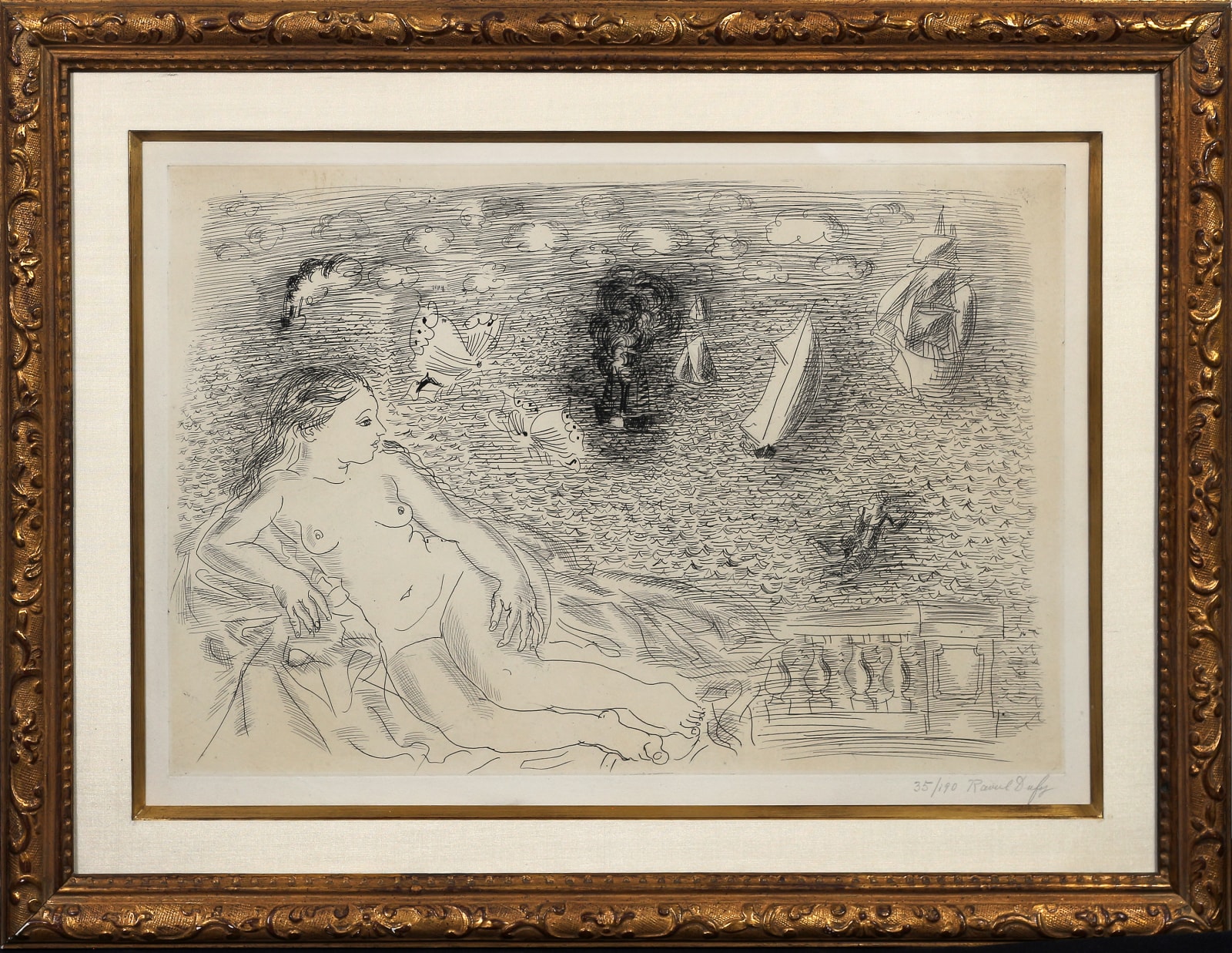 Raoul Dufy, Nude with Boats, n.d.